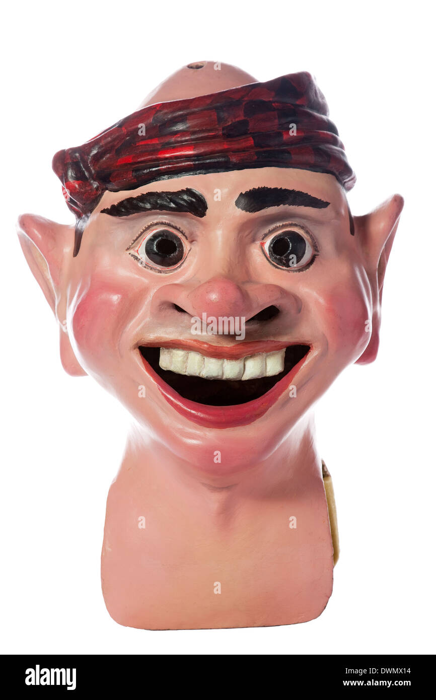 Capgrossos (Big Head) Leiter der ein Dummy verwendet in den Festivals von Katalonien, Spanien Stockfoto