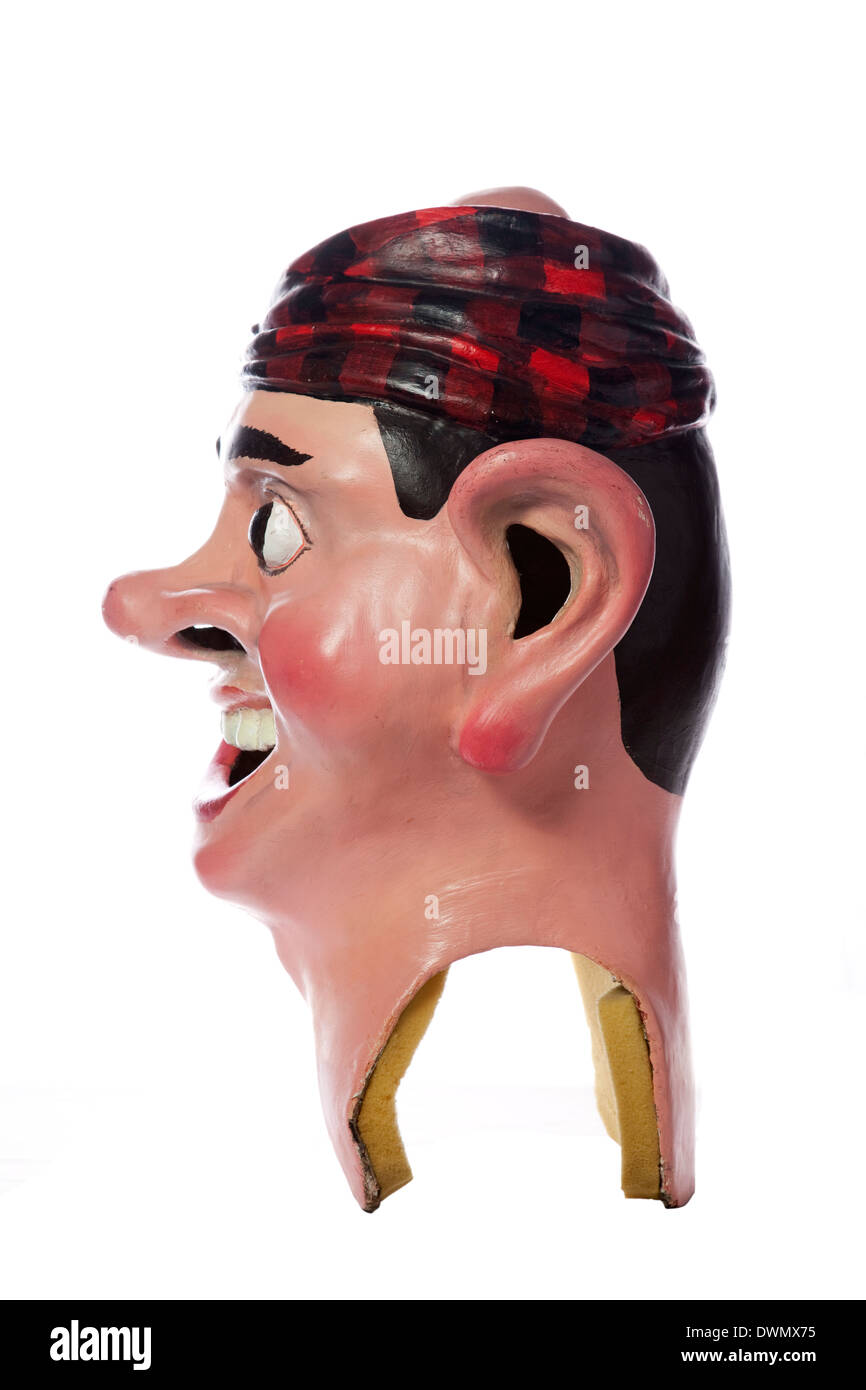 Capgrossos (Big Head) Leiter der ein Dummy verwendet in den Festivals von Katalonien, Spanien Stockfoto
