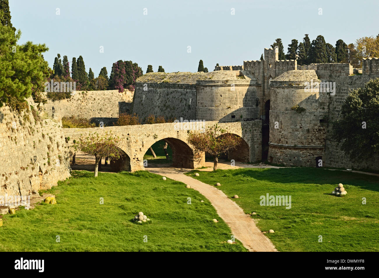 Tor Ampuaz, Altstadt, Rhodos Stadt, Rhodos, Dodekanes, griechische Inseln, Griechenland, Europa Stockfoto