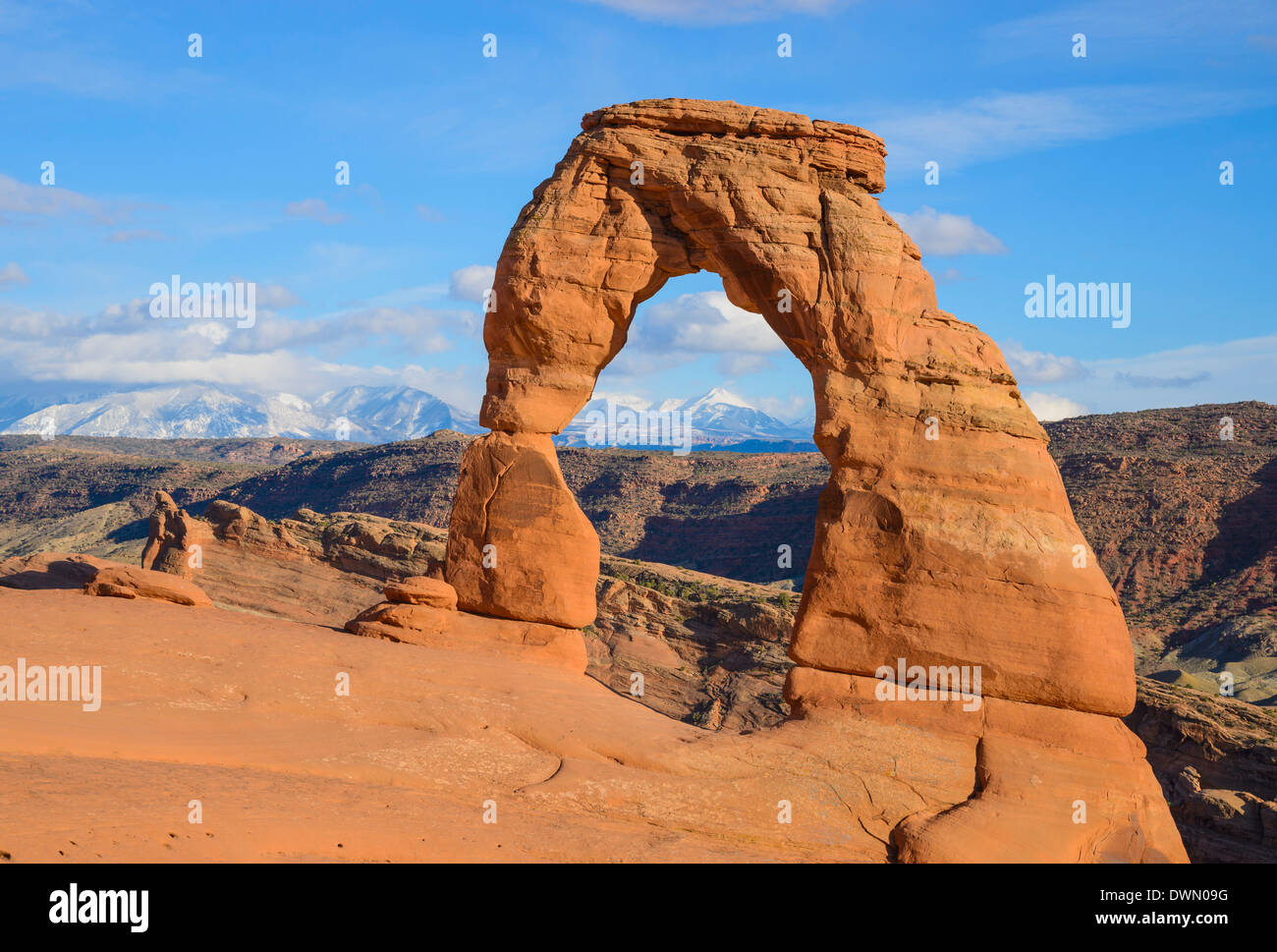Delicate Arch, Arches-Nationalpark, Utah, Vereinigte Staaten von Amerika, Nordamerika Stockfoto