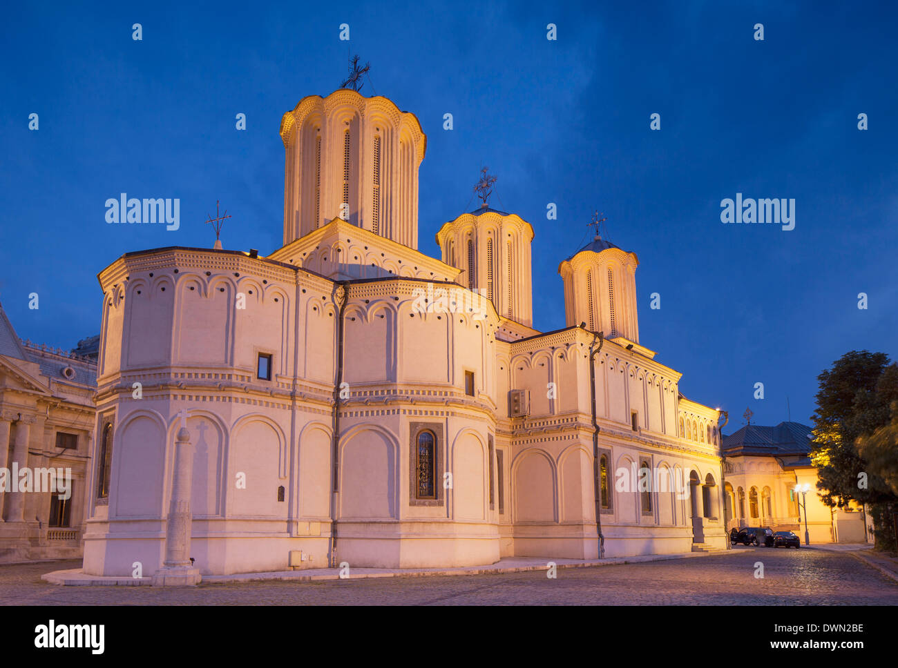 Patriarchalische Kathedrale bei Dämmerung, Bukarest, Rumänien, Europa Stockfoto