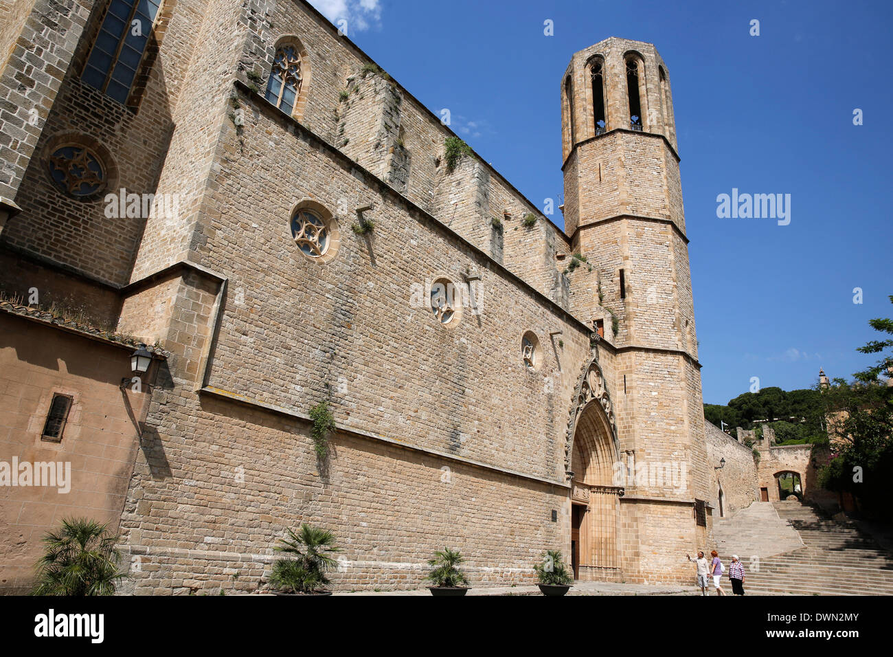 Kloster von Pedralbes Kreuzgang, Barcelona, Katalonien, Spanien, Europa Stockfoto
