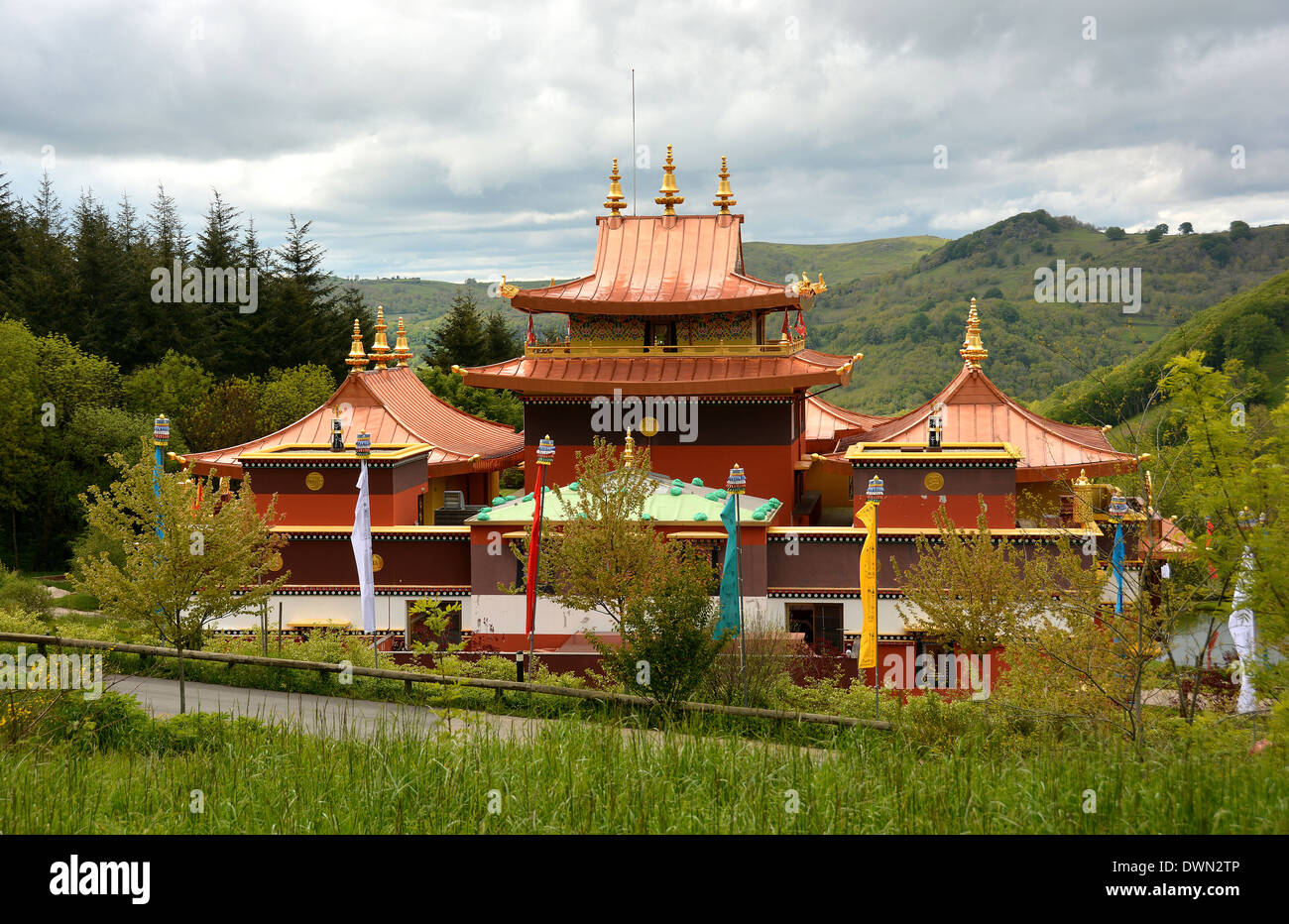 Lerab Ling buddhistisches Kloster, Roqueronde, Herault, Languedoc, Frankreich, Europa Stockfoto