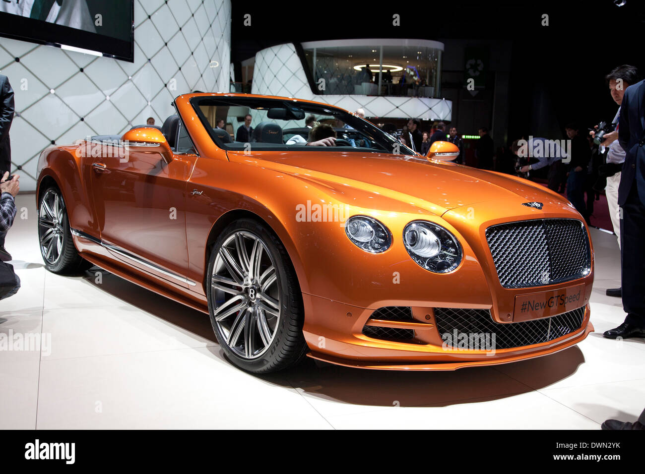 Bentley neue Continental GT Speed auf der 84. Genfer Internationalen Automobilausstellung 2014. Stockfoto