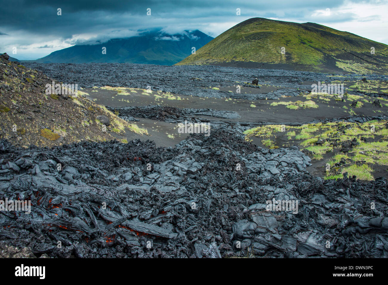 Aktive Lavastrom, Vulkan Tolbachik, Kamtschatka, Russland, Eurasien Stockfoto