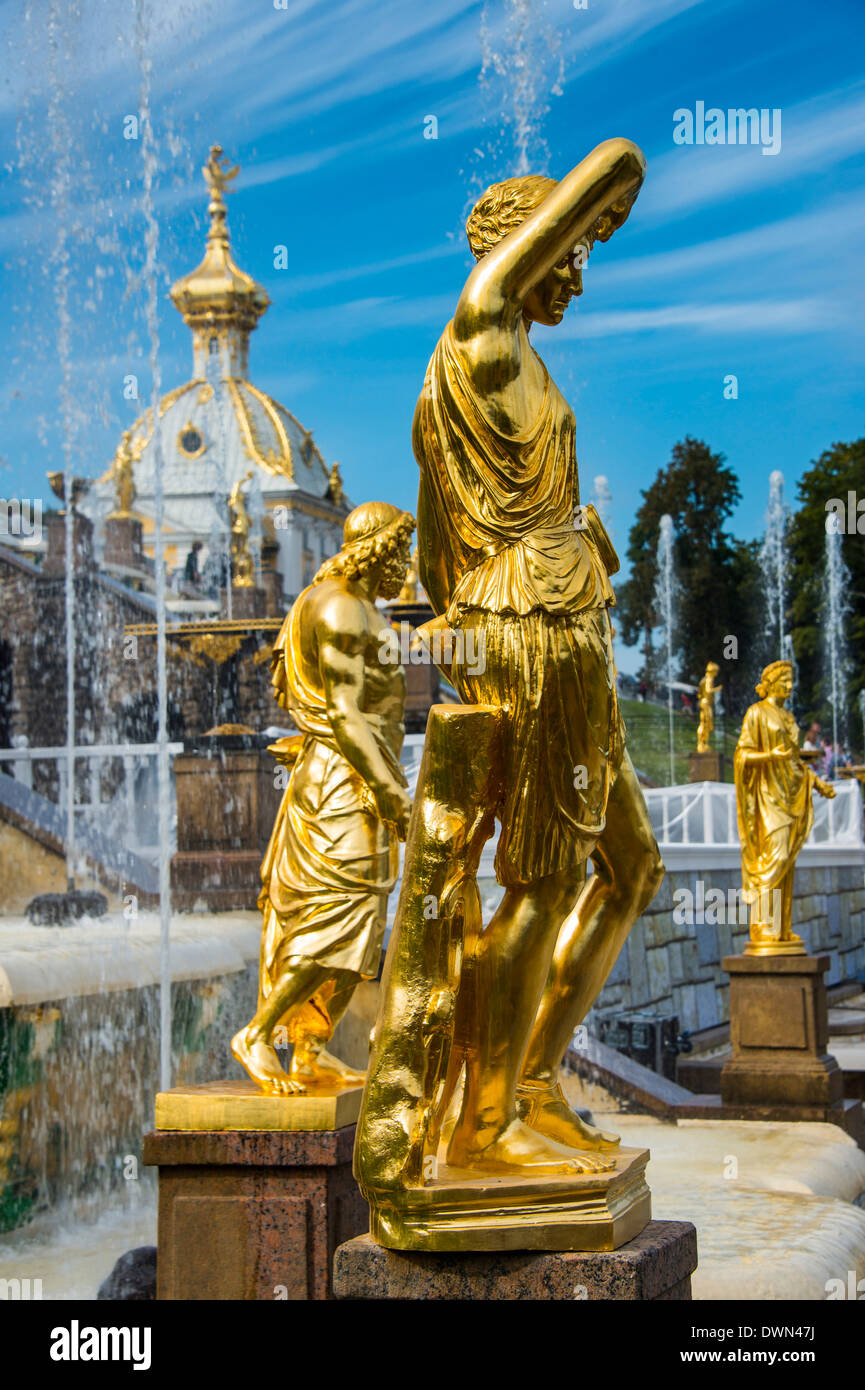 Peterhof (Peterhof), UNESCO-Weltkulturerbe, St. Petersburg, Russland, Europa Stockfoto