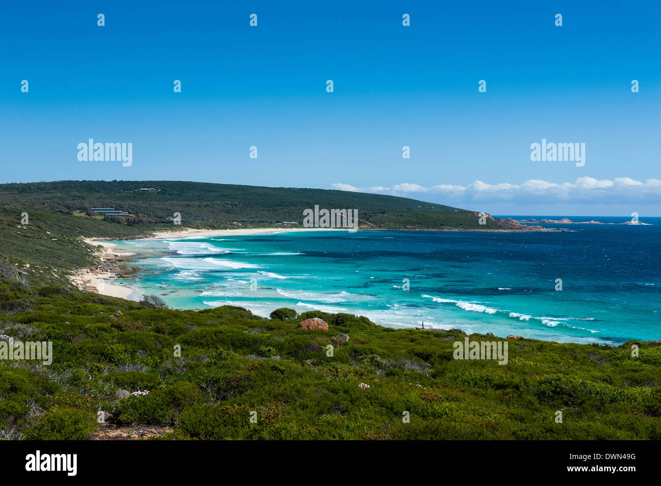 White Sand Beach und türkisfarbene Wasser in der Nähe von Margaret River, Western Australia, Australien, Pazifik Stockfoto