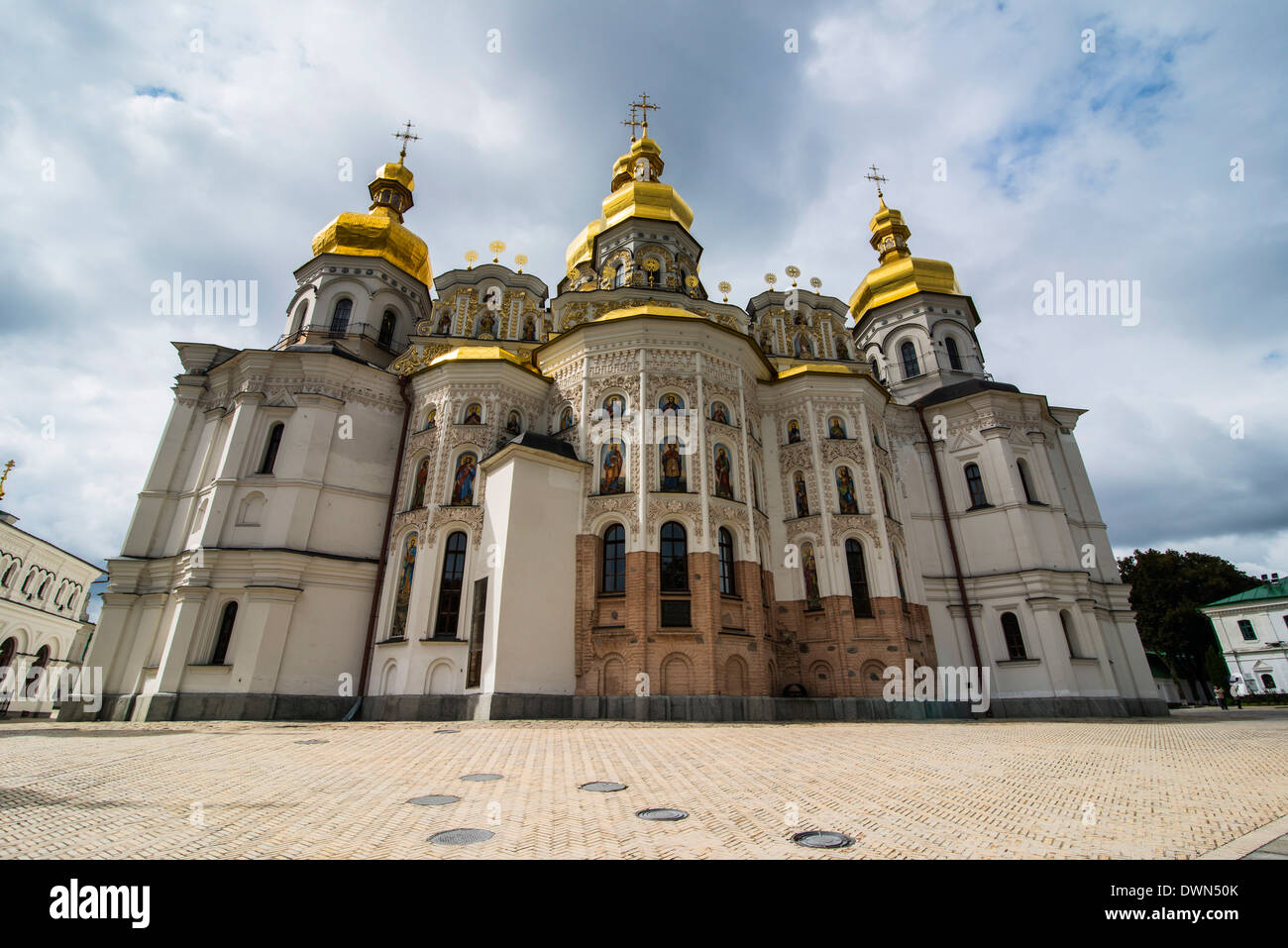 Domition Kathedrale, Kiewer Höhlenkloster Lawra, UNESCO-Weltkulturerbe, Kiew, Ukraine, Europa Stockfoto