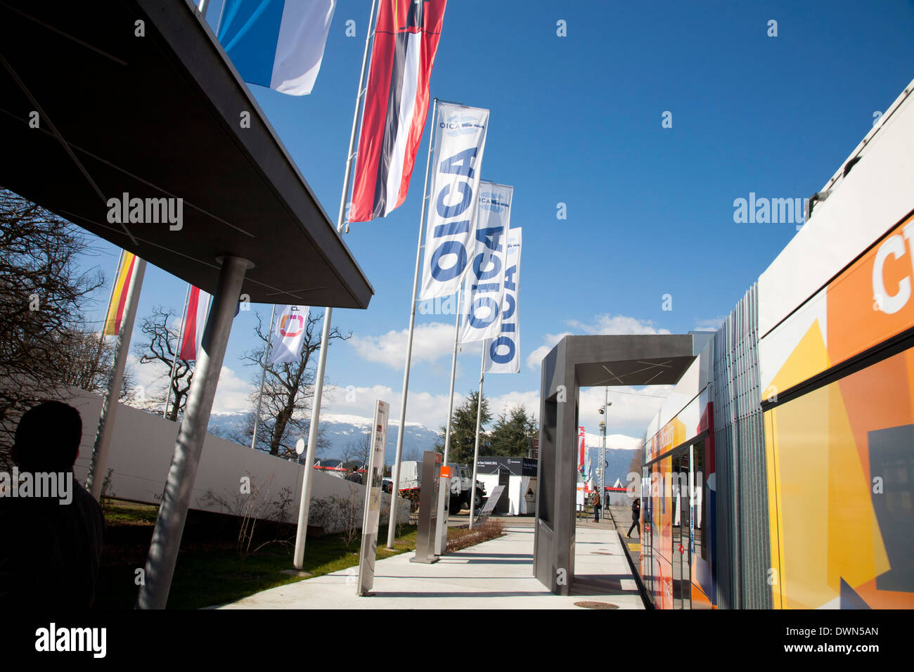 Palexpo-Halle der 84. Genf International Motor Show 2014. Stockfoto