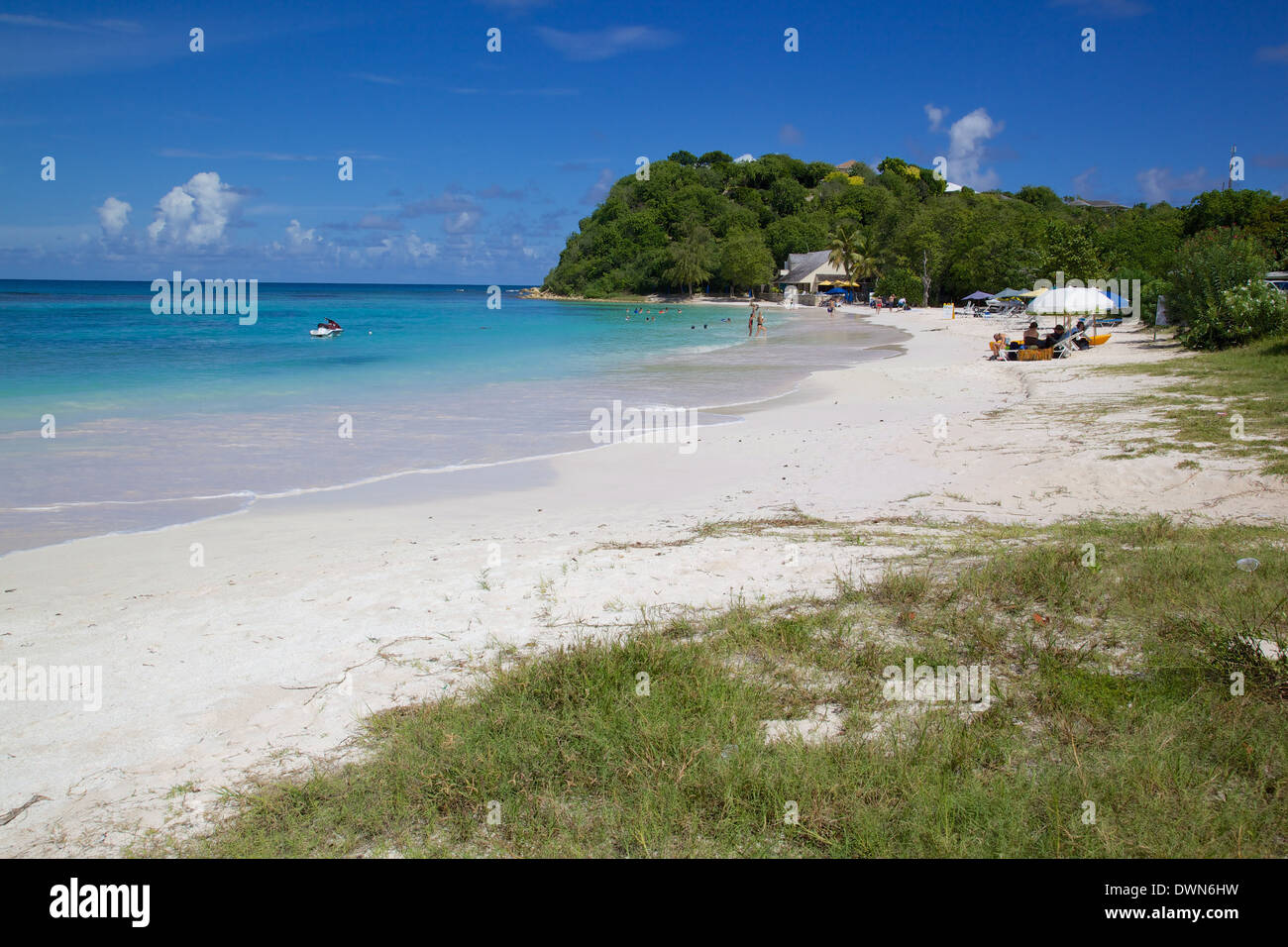 Long Bay und Strand, Antigua, Leeward Islands, West Indies, Karibik, Mittelamerika Stockfoto