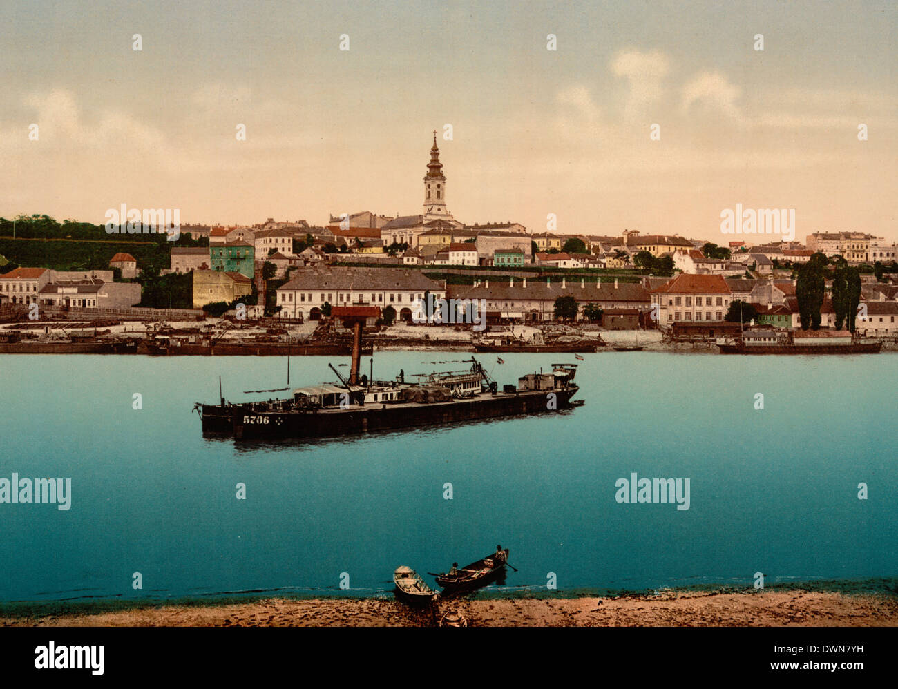 Der Landeplatz in der Nähe von Kathedrale, Belgrad, Serbien, um 1900 Stockfoto