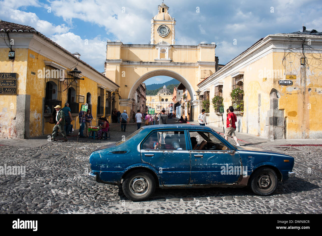 Die Santa-Catalina-Bogen in Antigua, Guatemala Stockfoto