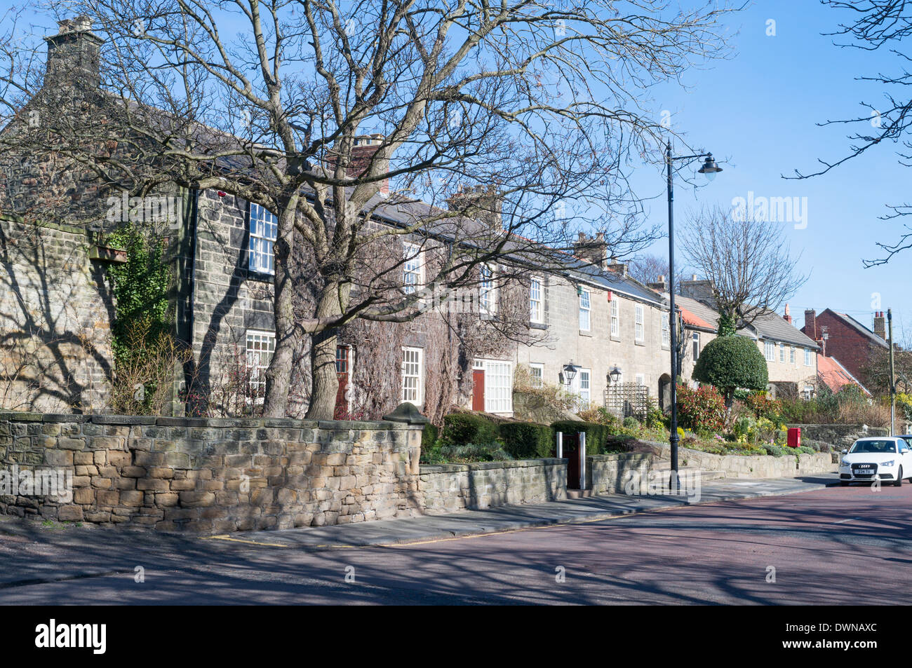 Vordere Straße Earsdon Dorf Nord-Ost-England Stockfoto
