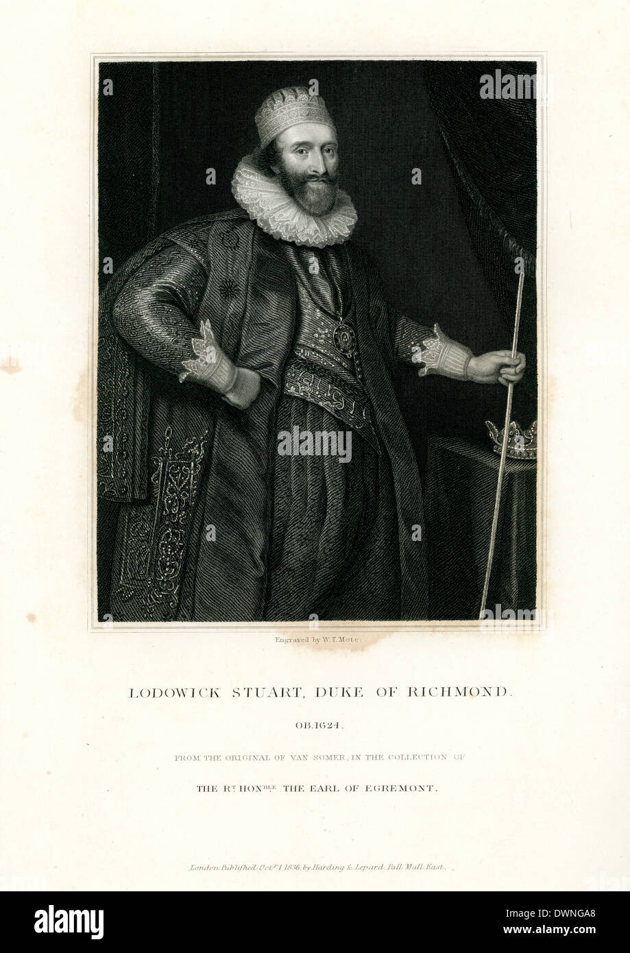 Porträt von Ludovic Stewart Herzog von Richmond Stockfoto