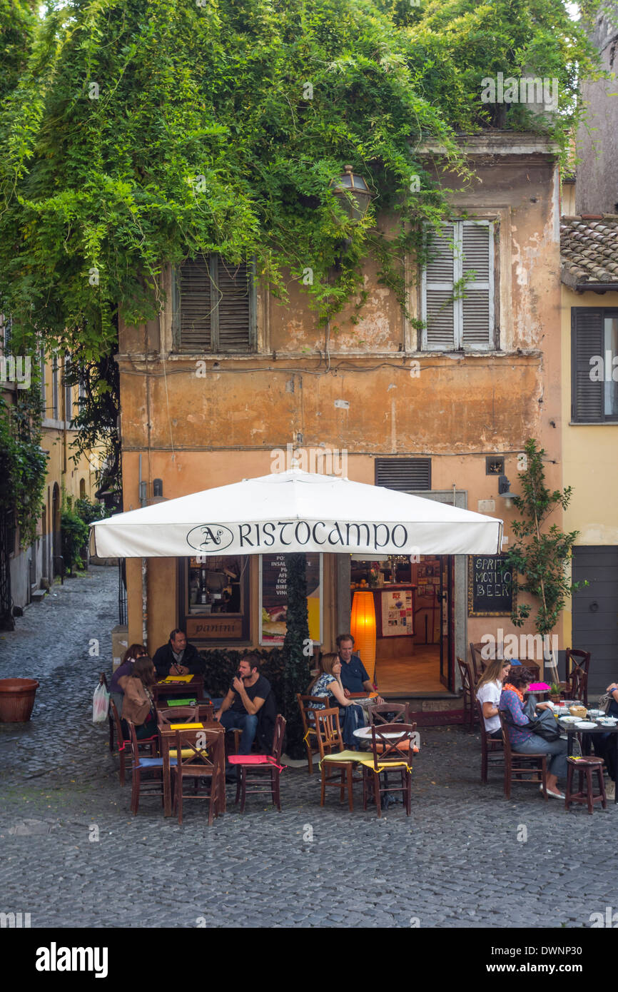 Kleinen lokalen Restaurant, Trastevere, Rom, Latium, Italien Stockfoto