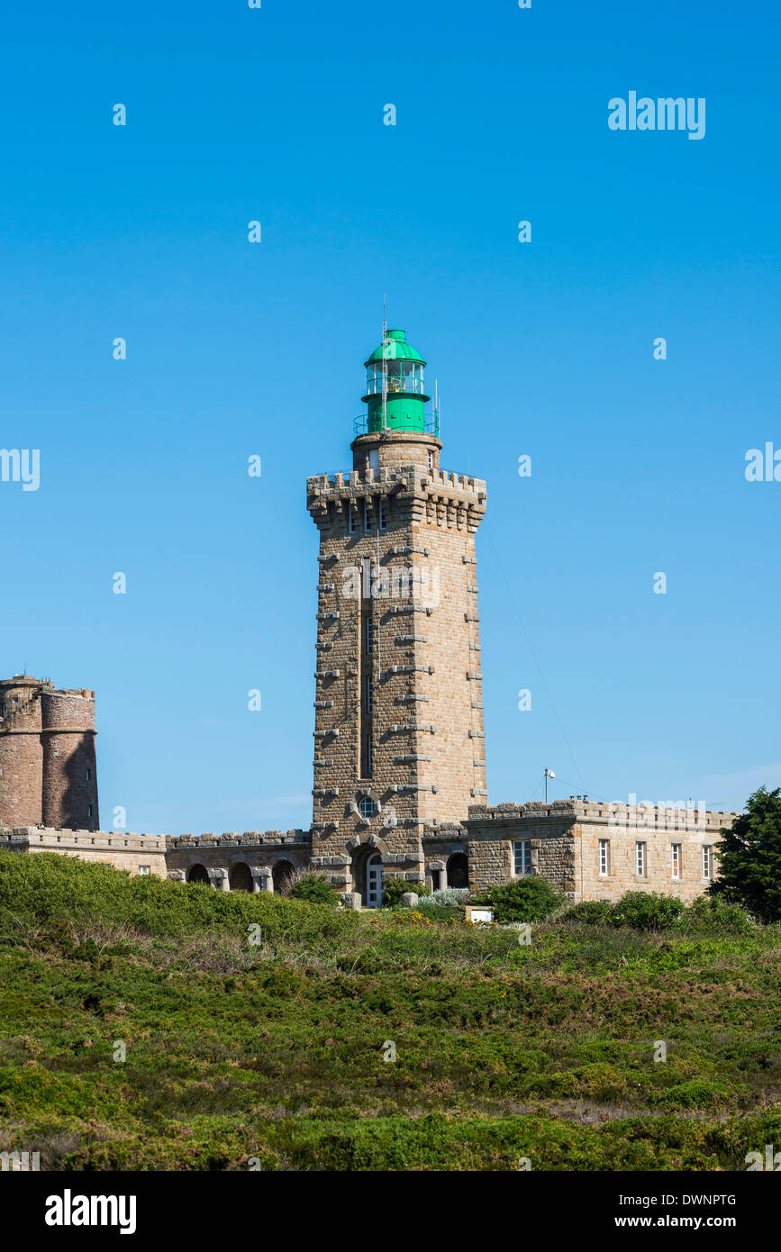 Leuchtturm, Cap Frehel, Côte d'Émeraude, Plévenon, Bretagne, Frankreich Stockfoto
