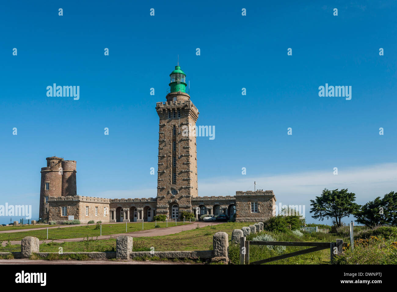 Leuchtturm, Cap Frehel, Côte d'Émeraude, Plévenon, Bretagne, Frankreich Stockfoto