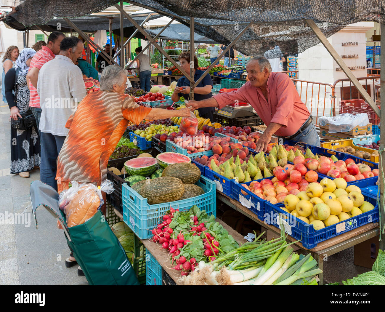 Bauernmarkt in Sineu, Mallorca, Balearen, Spanien Stockfoto