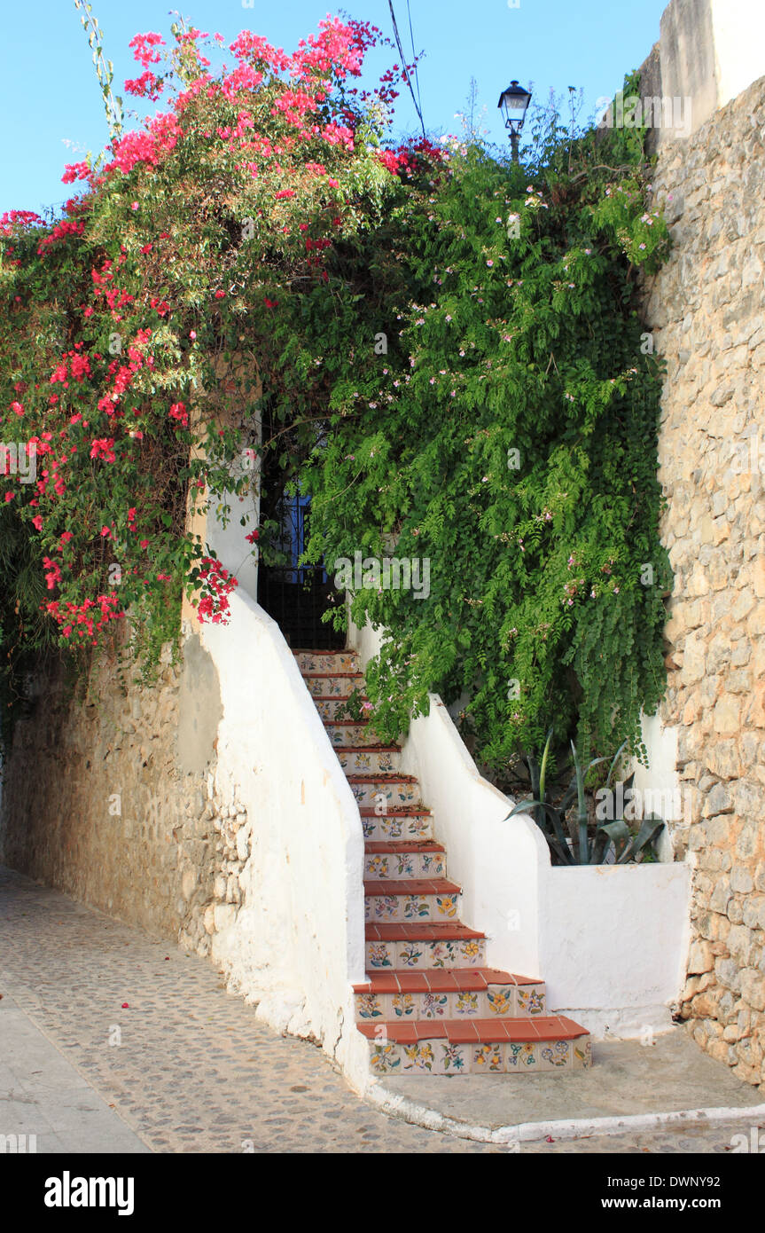 Städtischen Szene von Ibiza-Stadt, Spanien Stockfoto