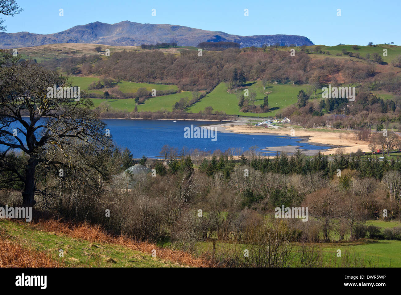 Malerische Bala Lake in der Region Gwynedd in Wales. Stockfoto