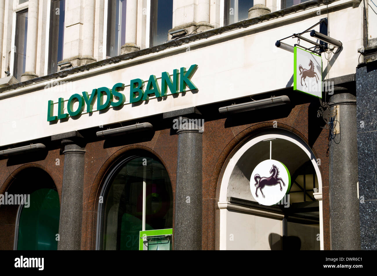 Lloyds Bank, Queen Street-Branch, Cardiff, Wales. Stockfoto