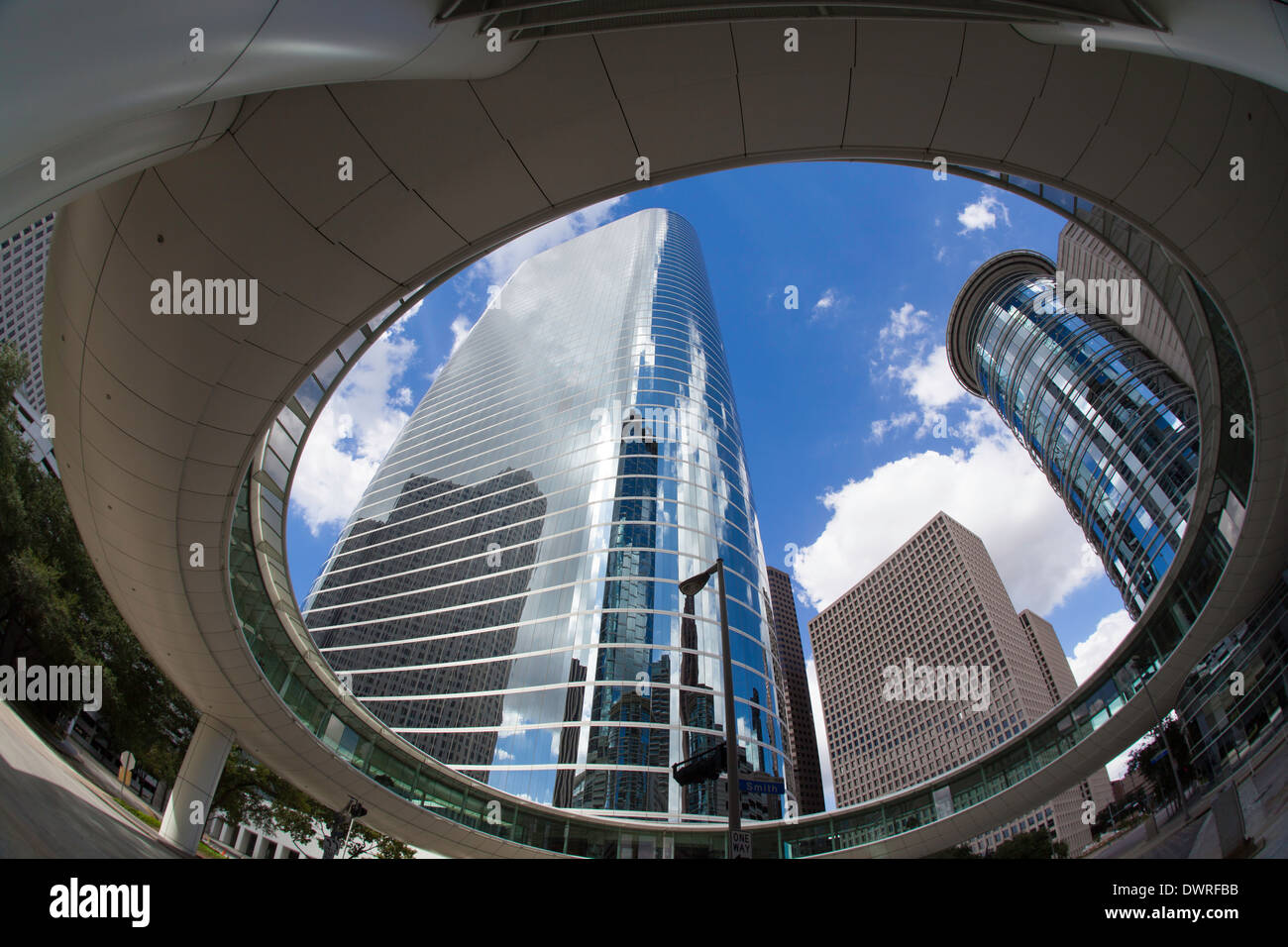 Houston, Texas, USA, die Innenstadt von moderner Architektur Stockfoto
