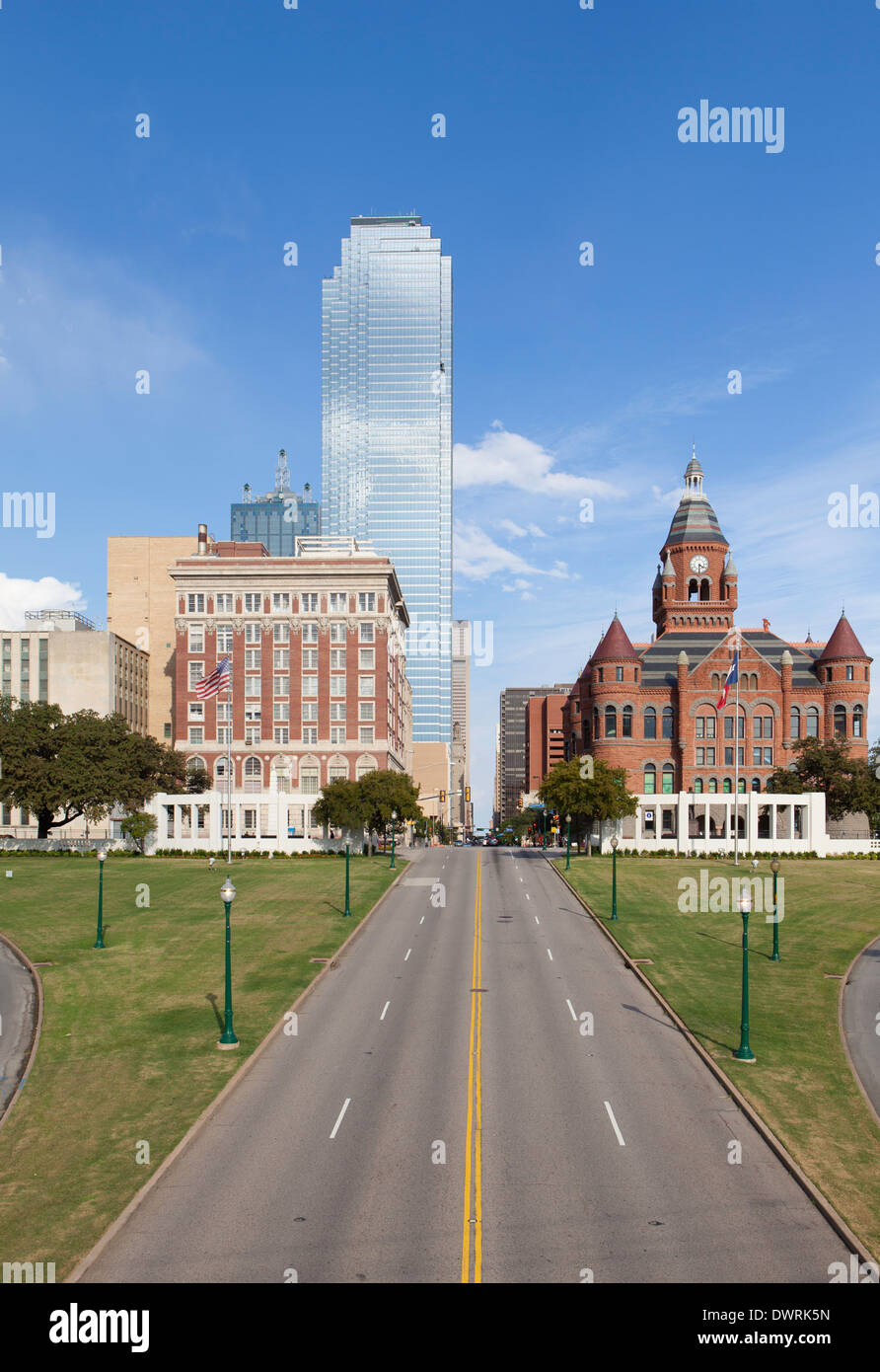 Grashügel (Kennedy-Attentat-Website), Dealey Plaza Historic District, West End, Dallas, Texas, USA Stockfoto