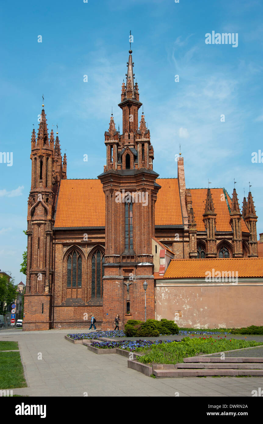 St.-Anna-Kirche, Vilnius Stockfoto