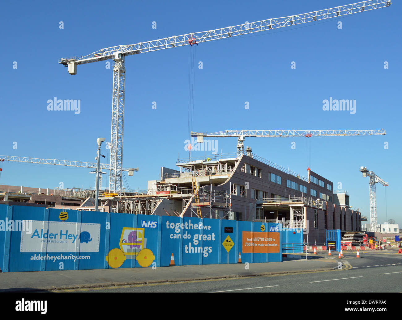 Bau des neuen Alder Hey Kinderkrankenhaus in West Derby, Liverpool. Stockfoto