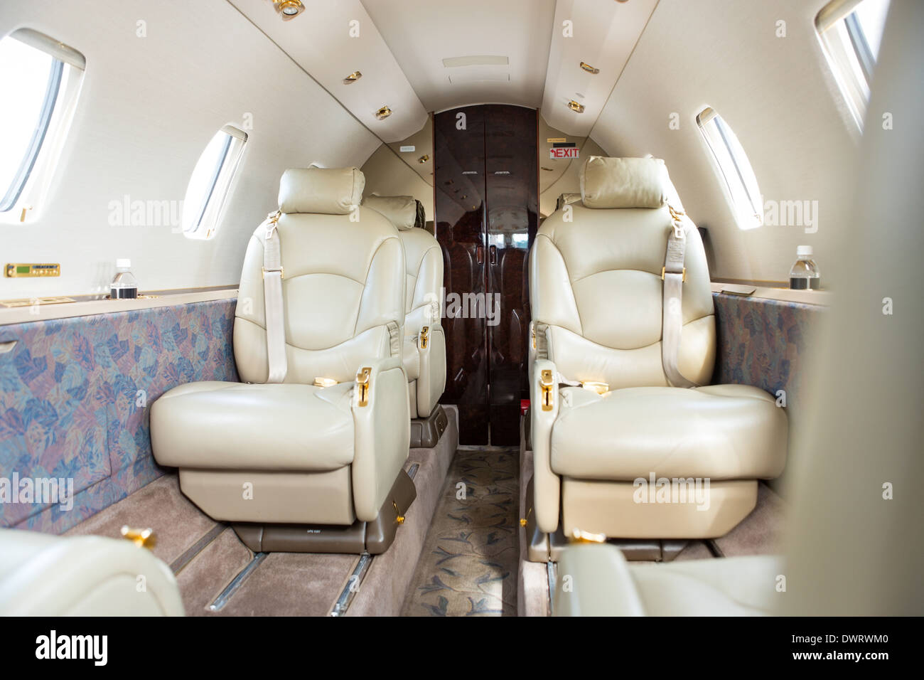 Innenraum der Privatjet Stockfoto