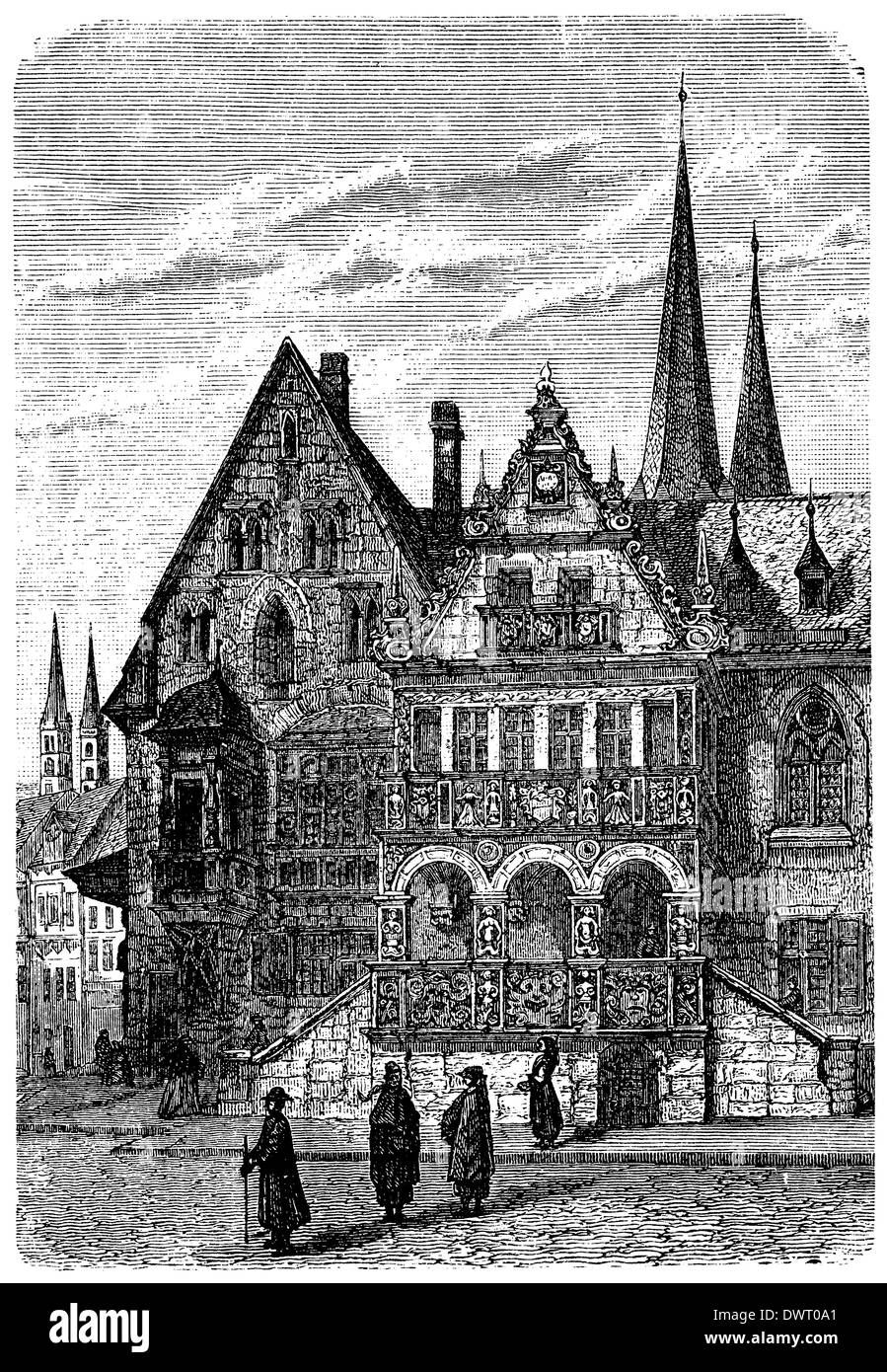Rathaus von Halberstadt Stockfoto