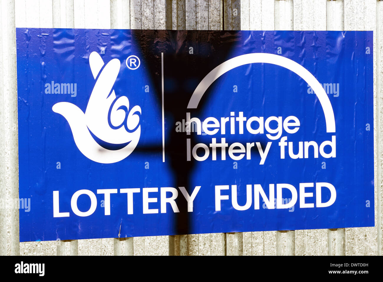 Erbe-Lotterie-Fonds-Aufkleber Stockfoto