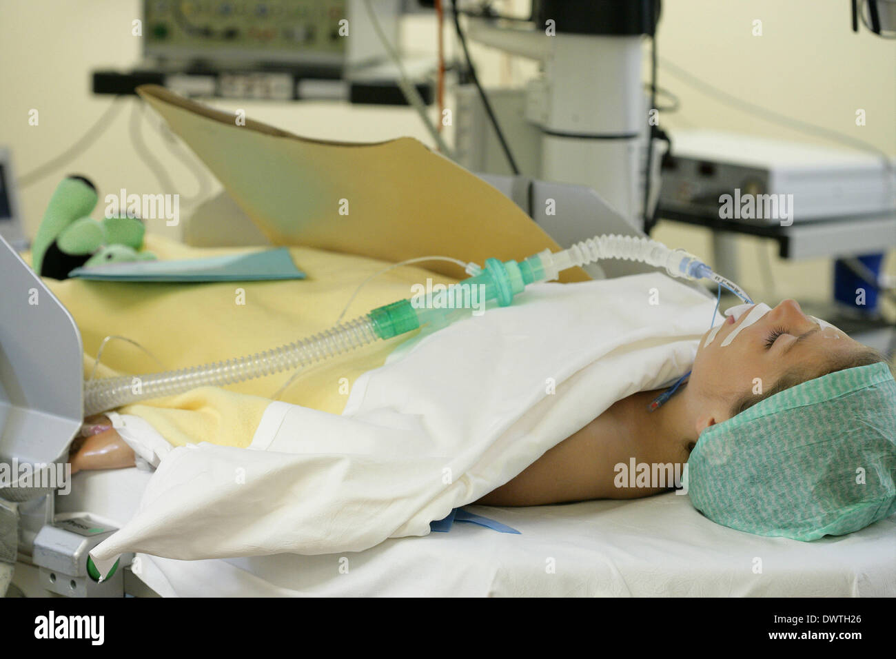 Anästhesie-Patienten Stockfoto