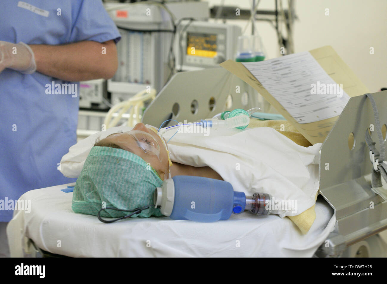 Anästhesie-Patienten Stockfoto