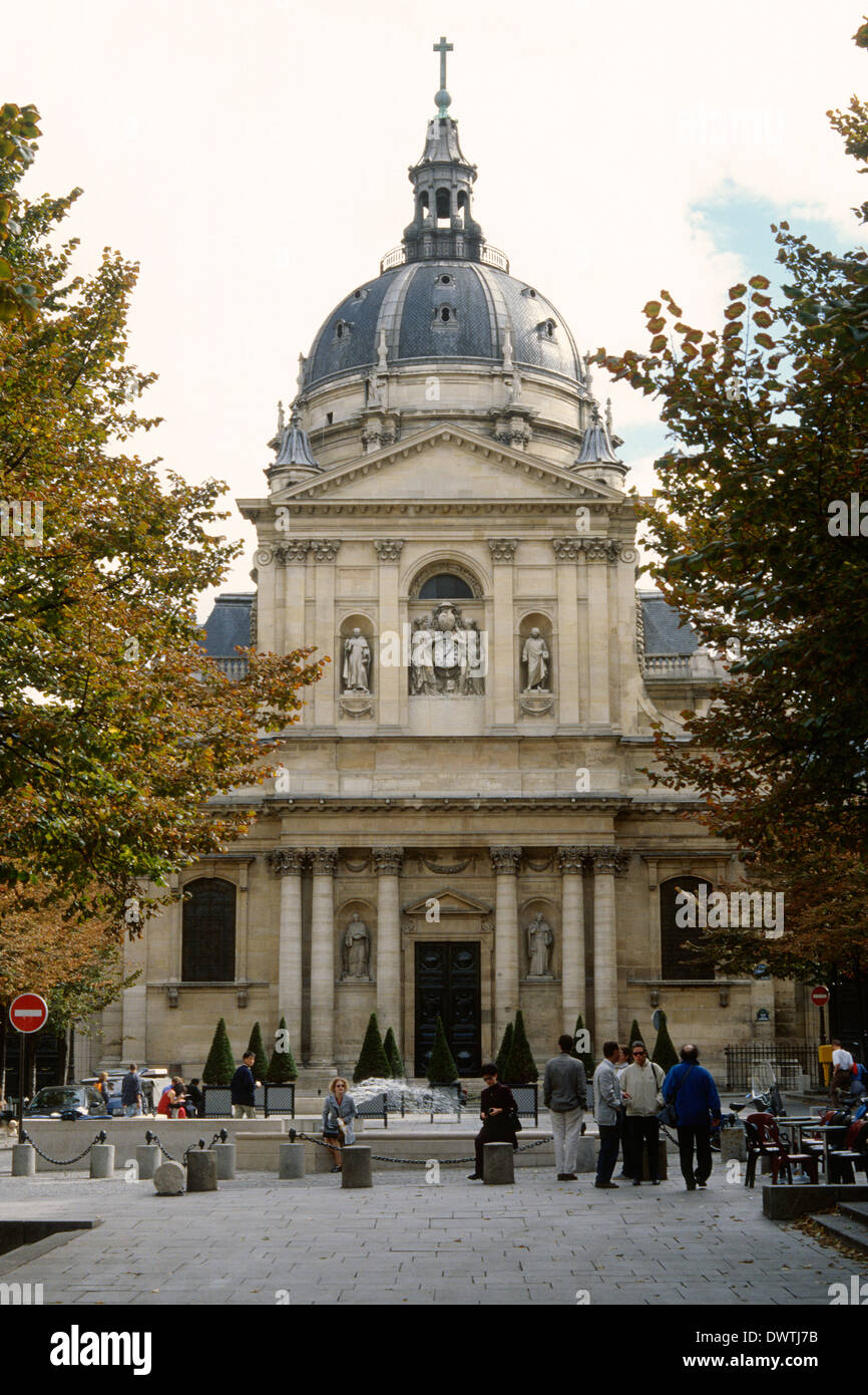 Paris. Frankreich. Universität Sorbonne, Place De La Sorbonne. 5. Arrondissement. Stockfoto