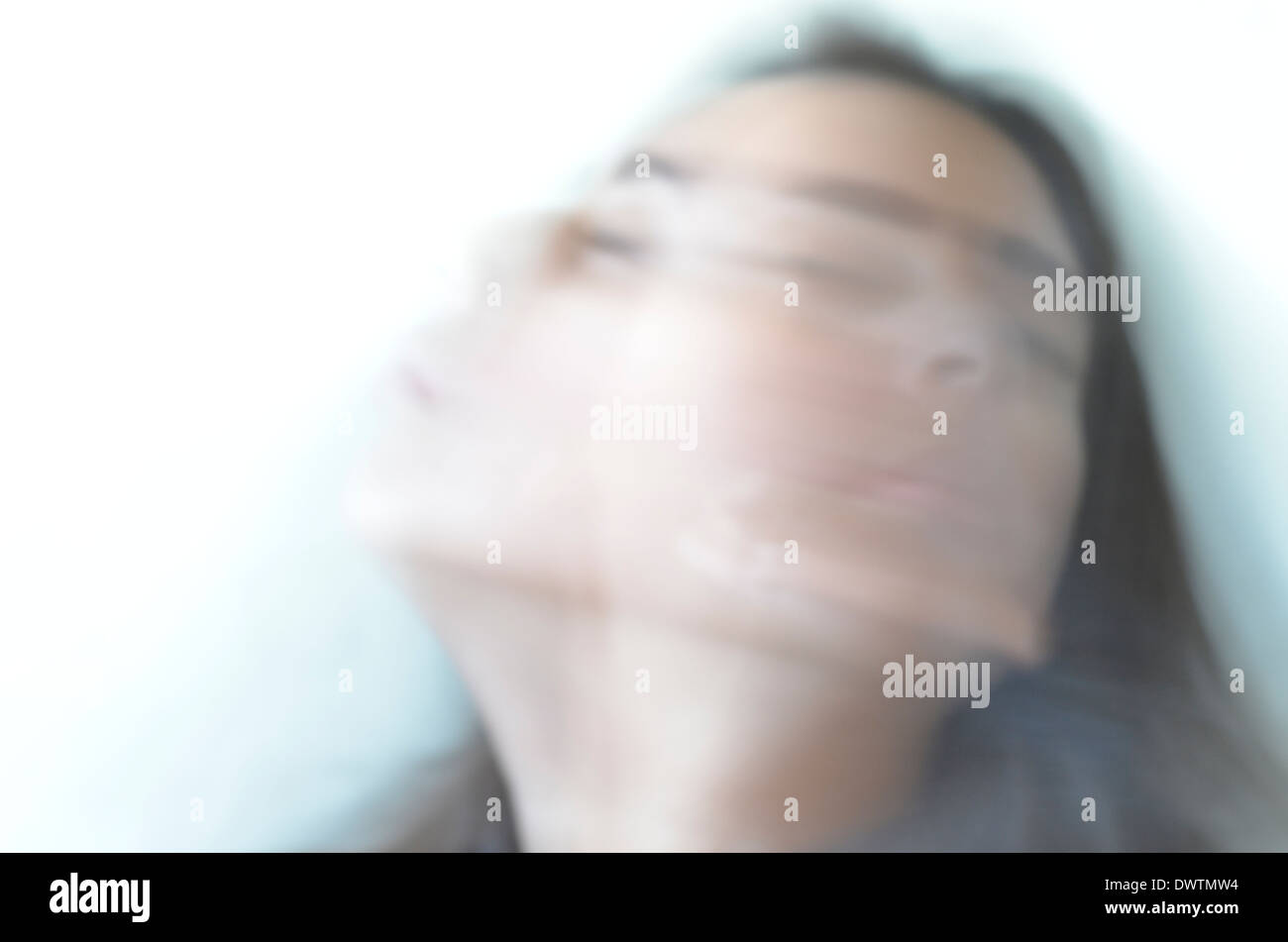 Langzeitbelichtung Mädchen Gesicht Stockfoto