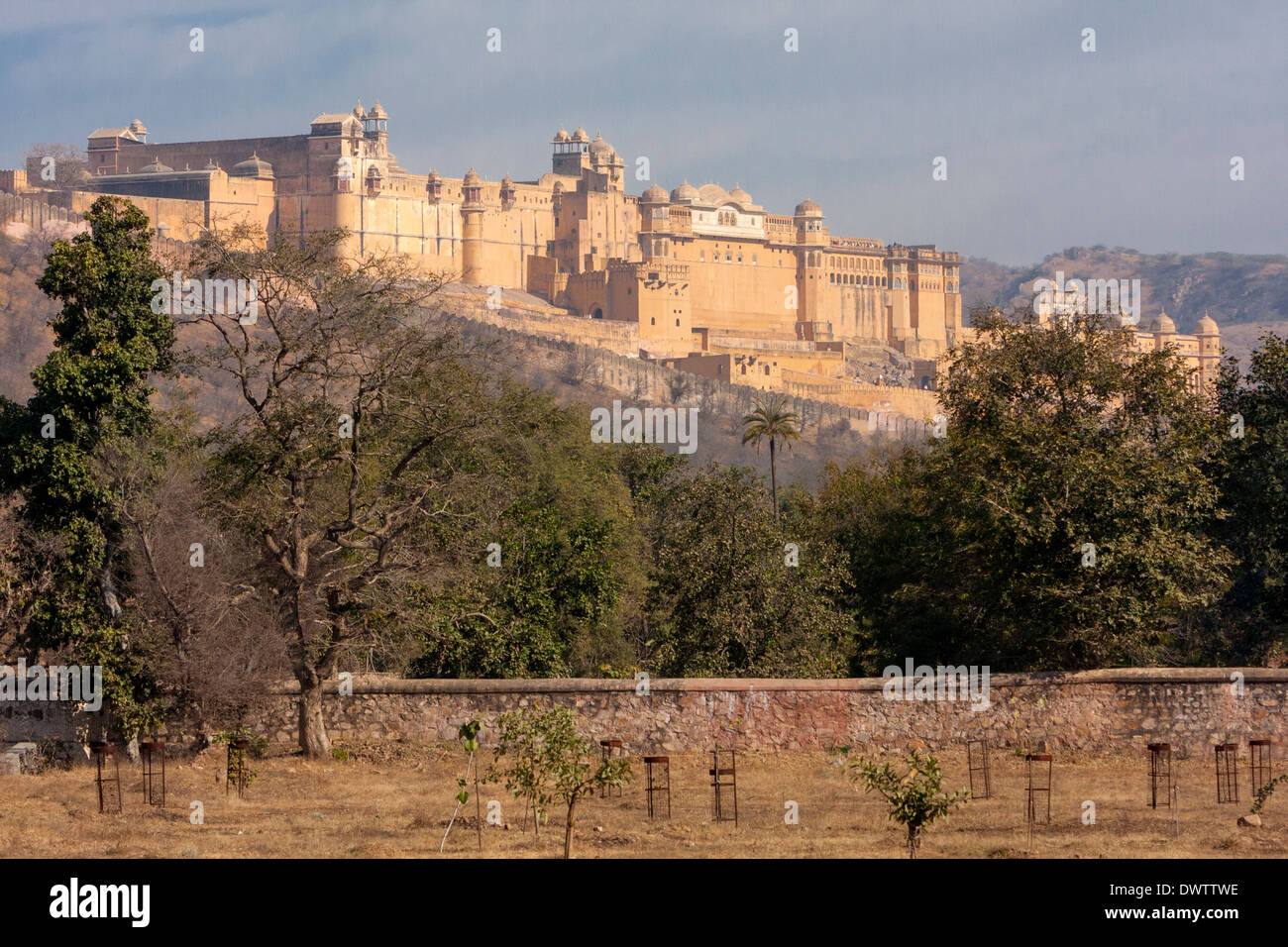 Amber (oder Amer) Palast, in der Nähe von Jaipur, Rajasthan, Indien. Stockfoto