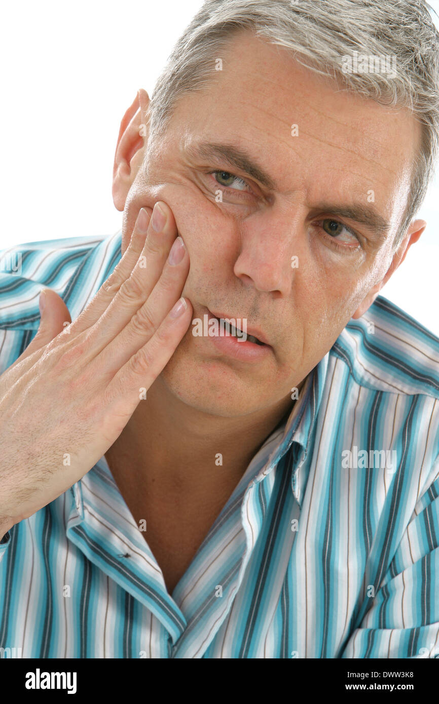 Zahnschmerzen-senior Stockfoto
