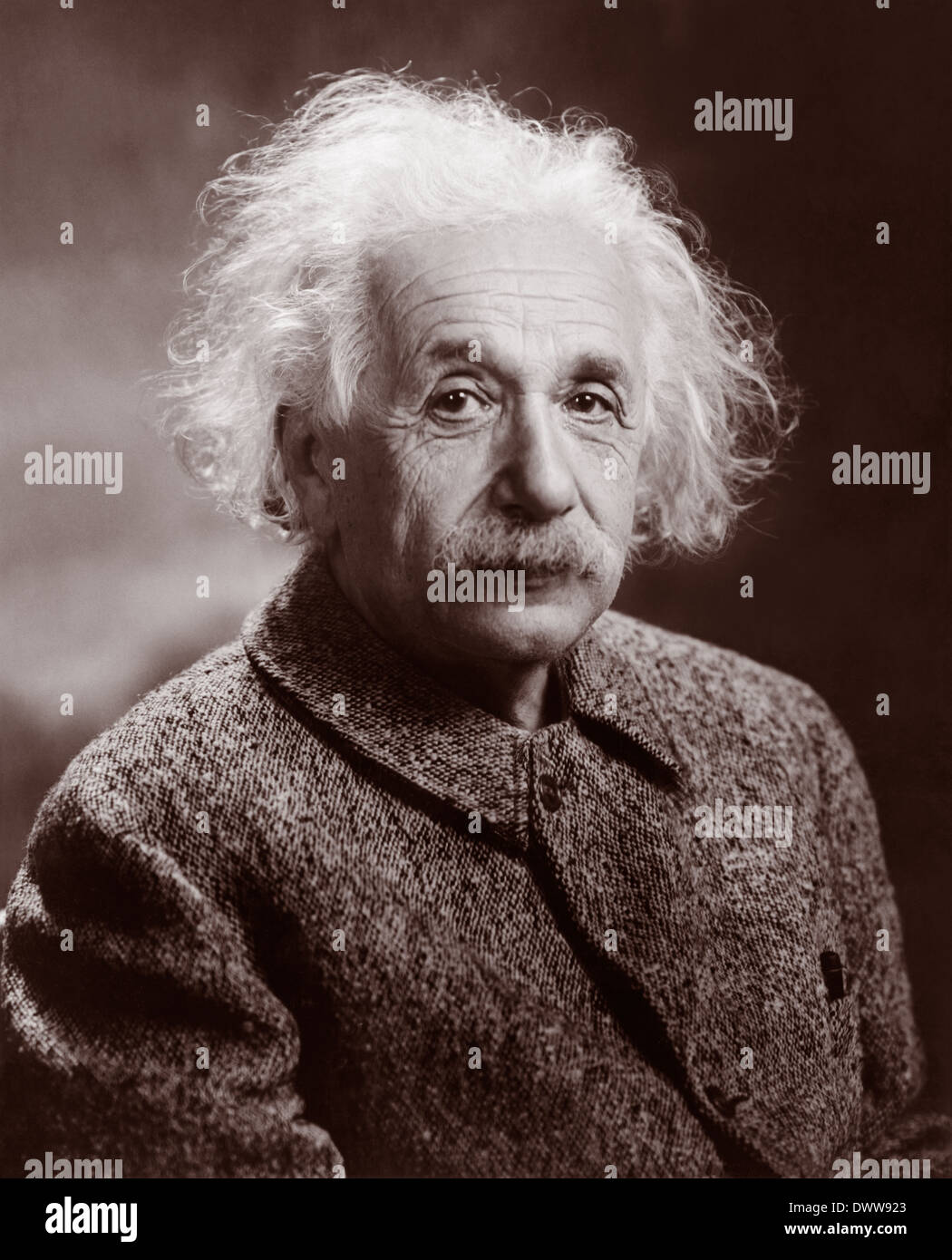 Albert Einstein – c1947 (Restored Bild vom Foto von Orren Jack Turner). Stockfoto