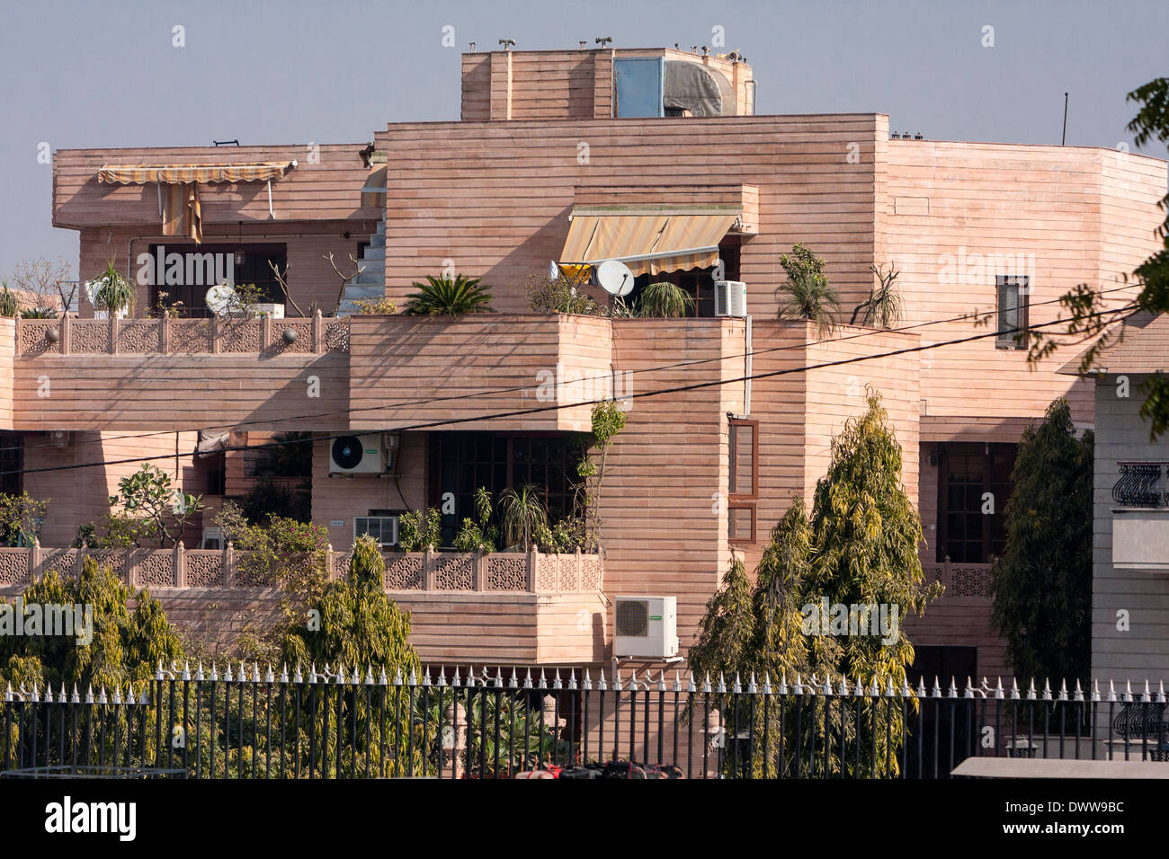 Jaipur, Rajasthan, Indien. Eine obere Mittelklasse-Haus. Stockfoto