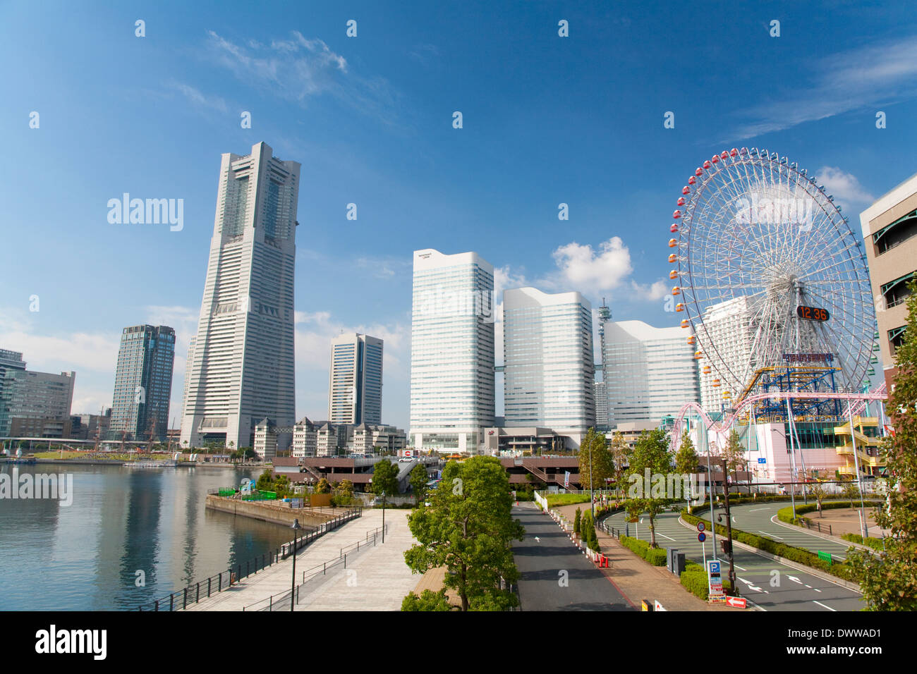 Gebäude im Bezirk Minato Mirai 21, Yokohama, Japan Stockfoto