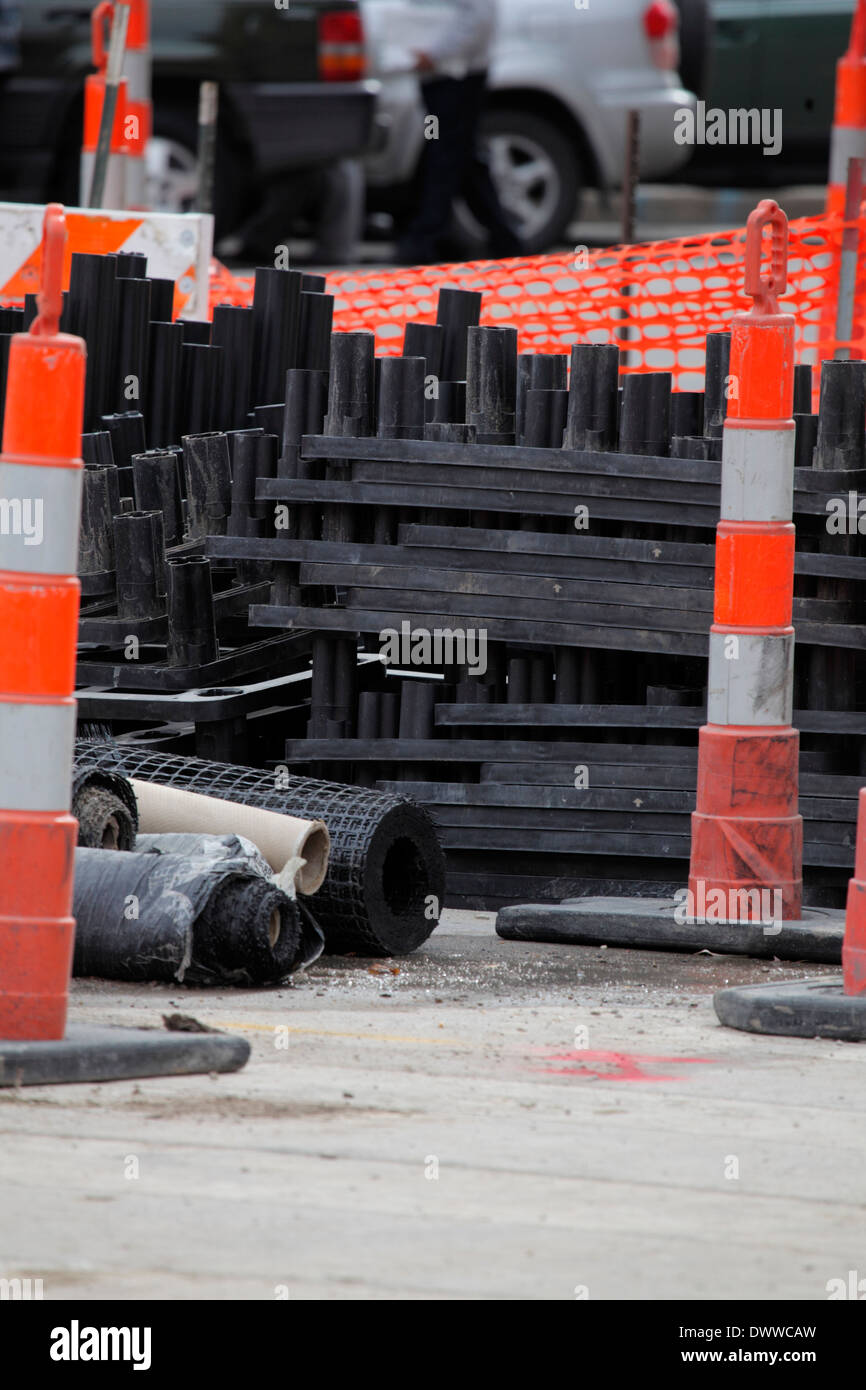 Silva Zellbestandteile auf Baustelle. Stockfoto