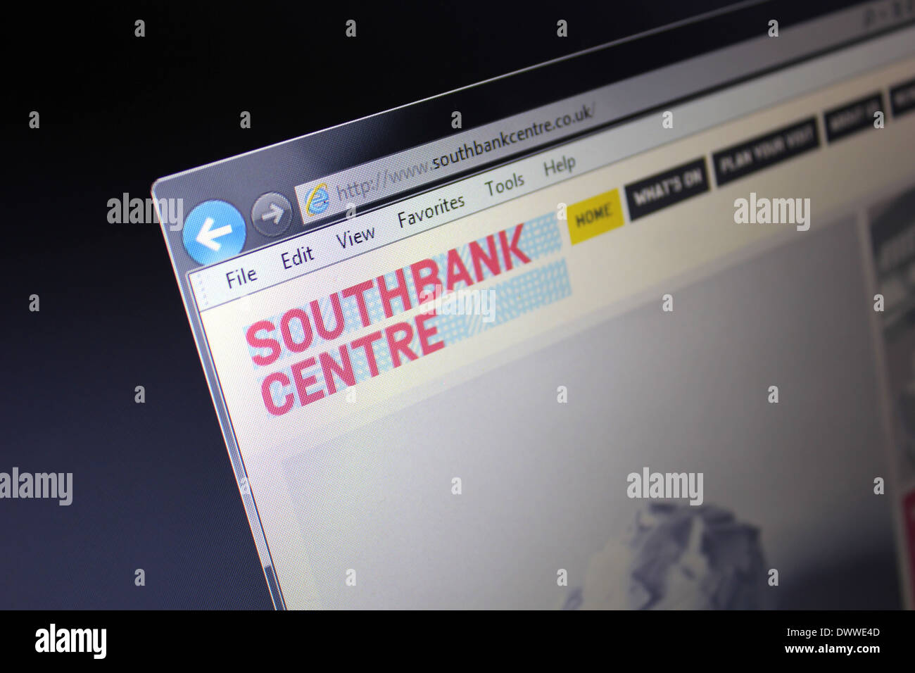 Southbank Center-website Stockfoto