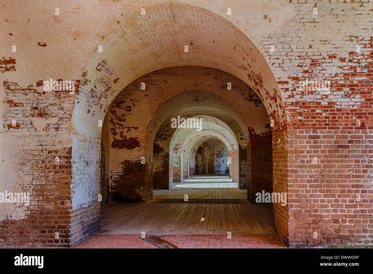 Fort Pulaski Nationalmonument auf Cockspur Island, Savannah, Georgia (HDR) Stockfoto