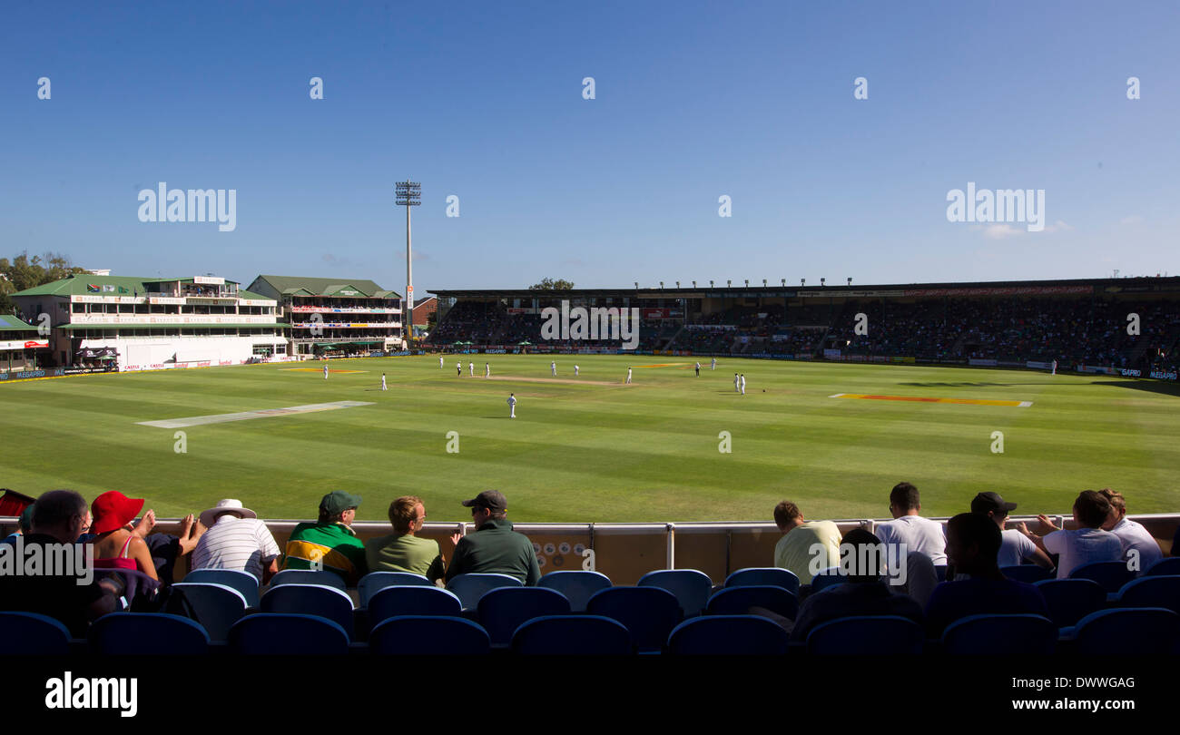Eine allgemeine Ansicht der St. Georges Park Cricket ground in Port Elizabeth während der 2. Test zwischen Südafrika und Australien, 23 Stockfoto