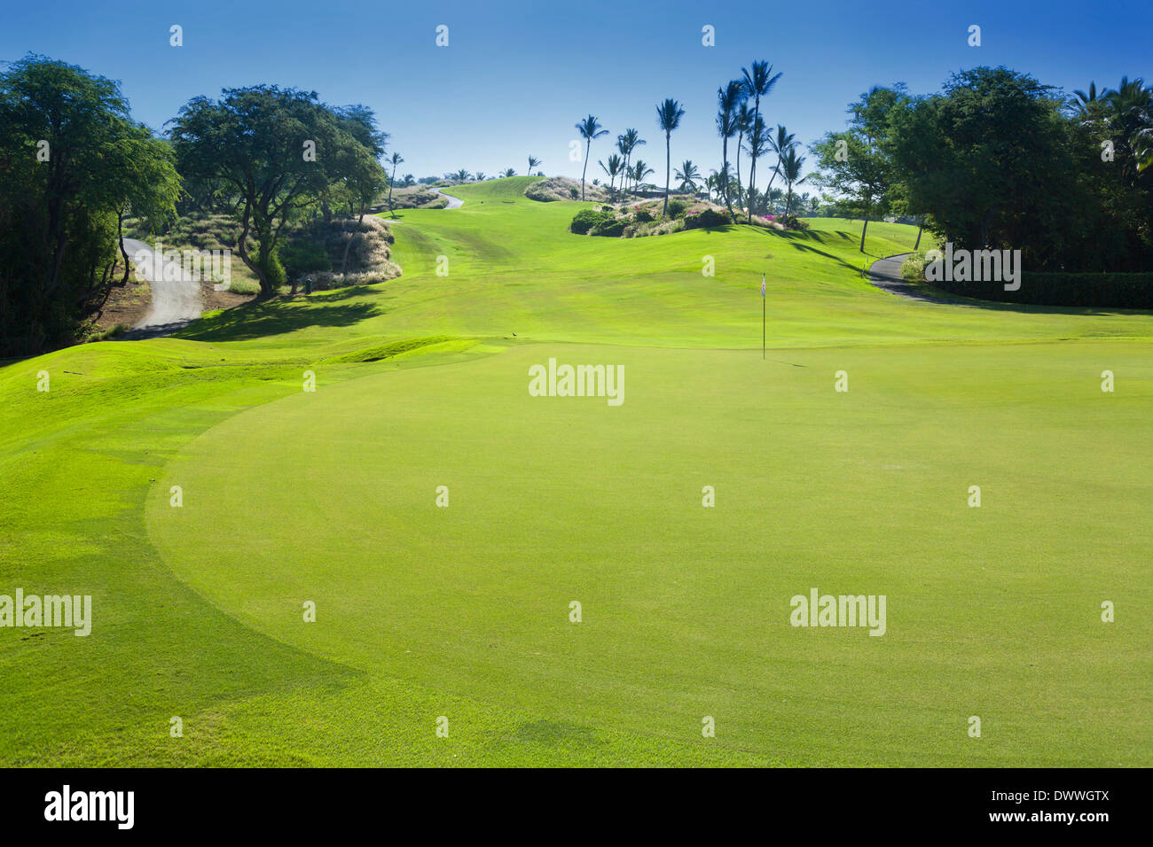 11. Fairway von Mauna Kea-Golfplatz auf Hawaiis Big Island Stockfoto