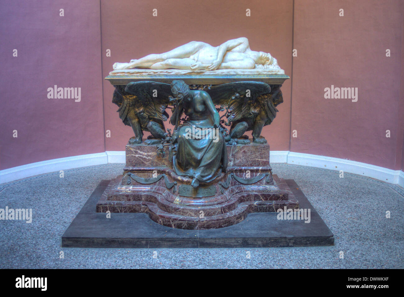 Denkmal für den Dichter Shelley, University College, Oxford Stockfoto