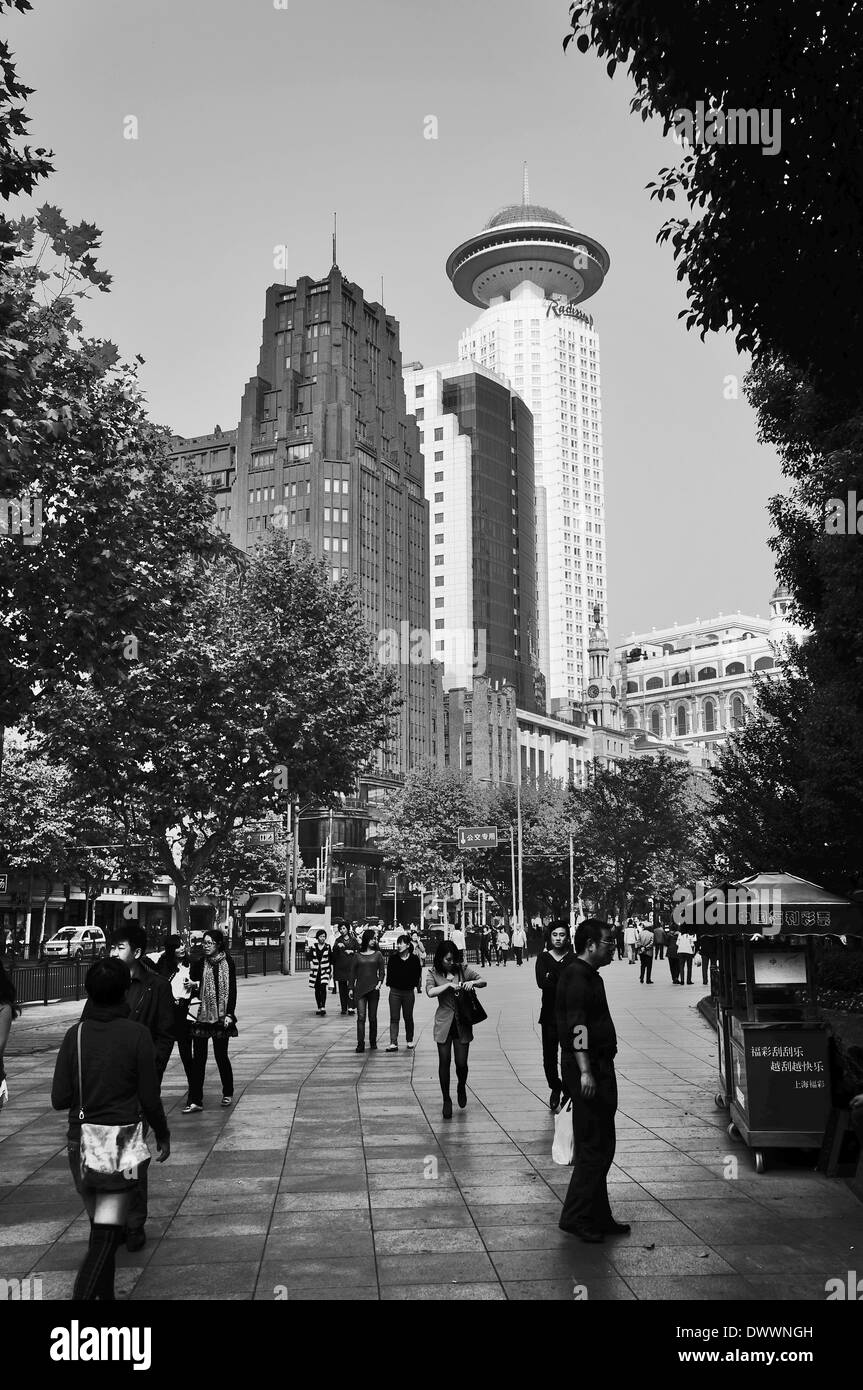 Park Hotel und Radisson, Volksplatz, Shanghai, China Stockfoto