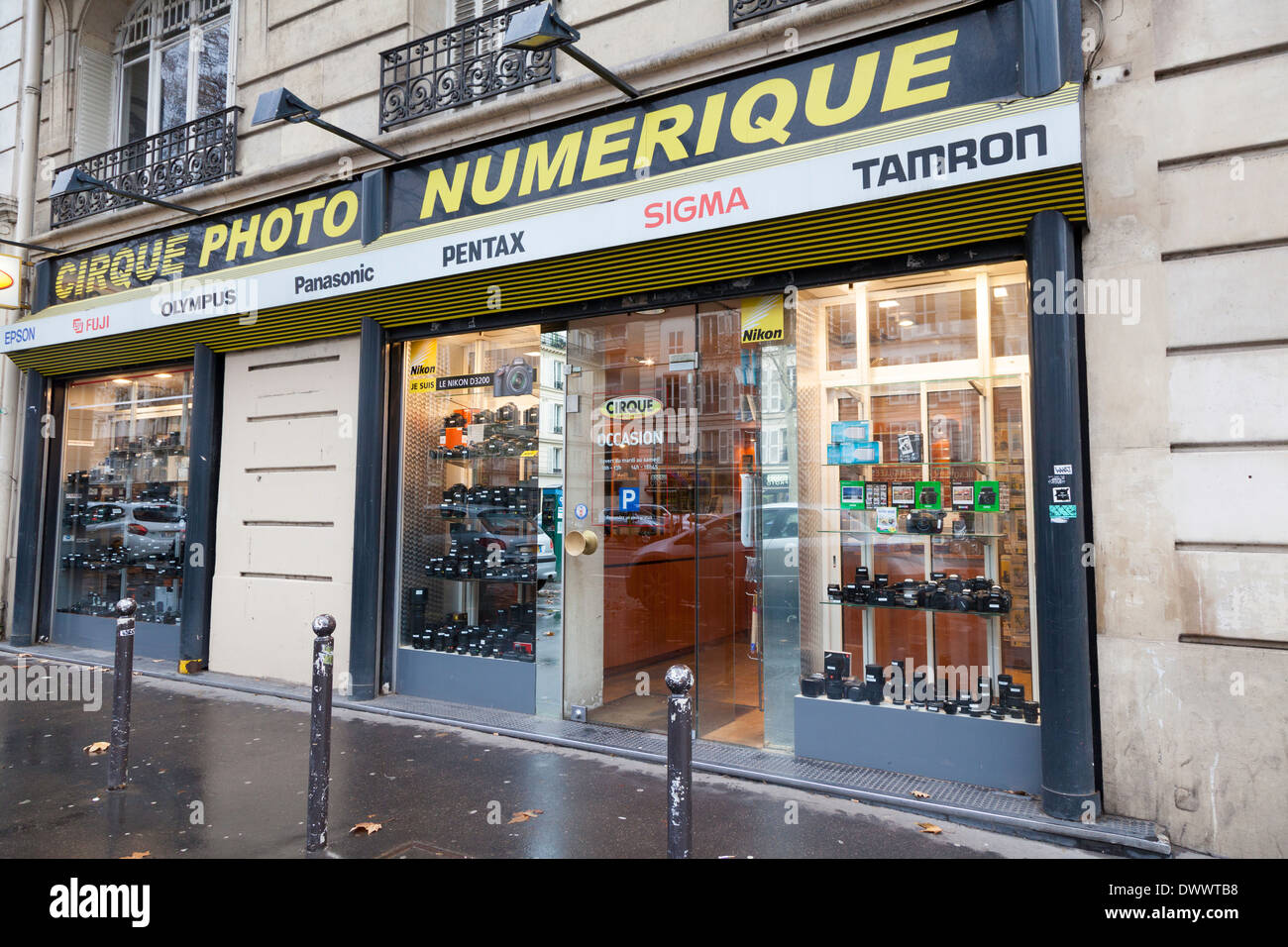 Cirque Photo Numerique Kamera Shop, Boulevard Beaumarchais, Paris, Frankreich Stockfoto