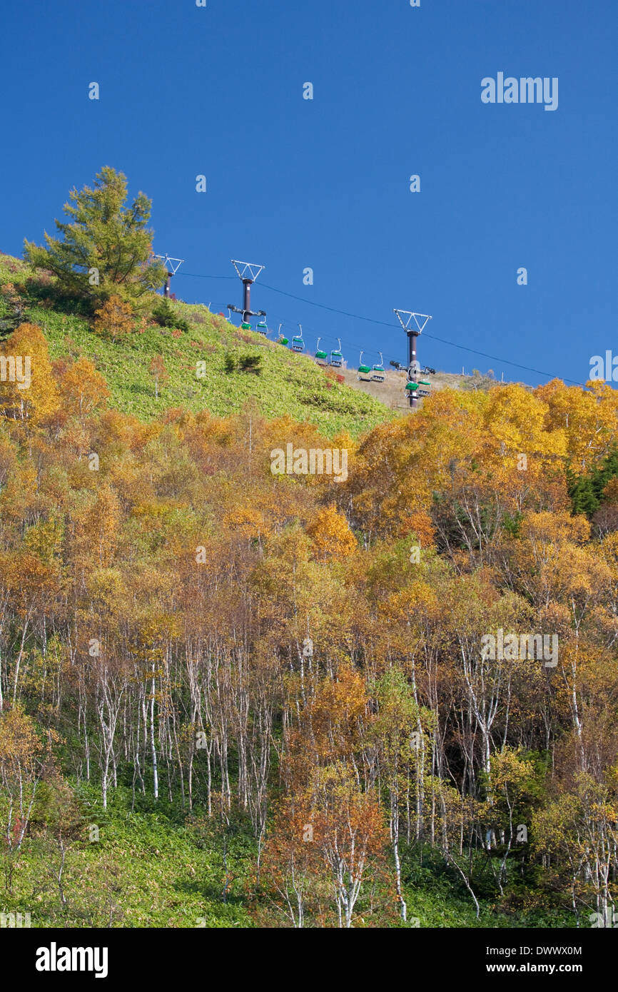Lifte hinauf Shiga Plateau, Nagano, Japan Stockfoto